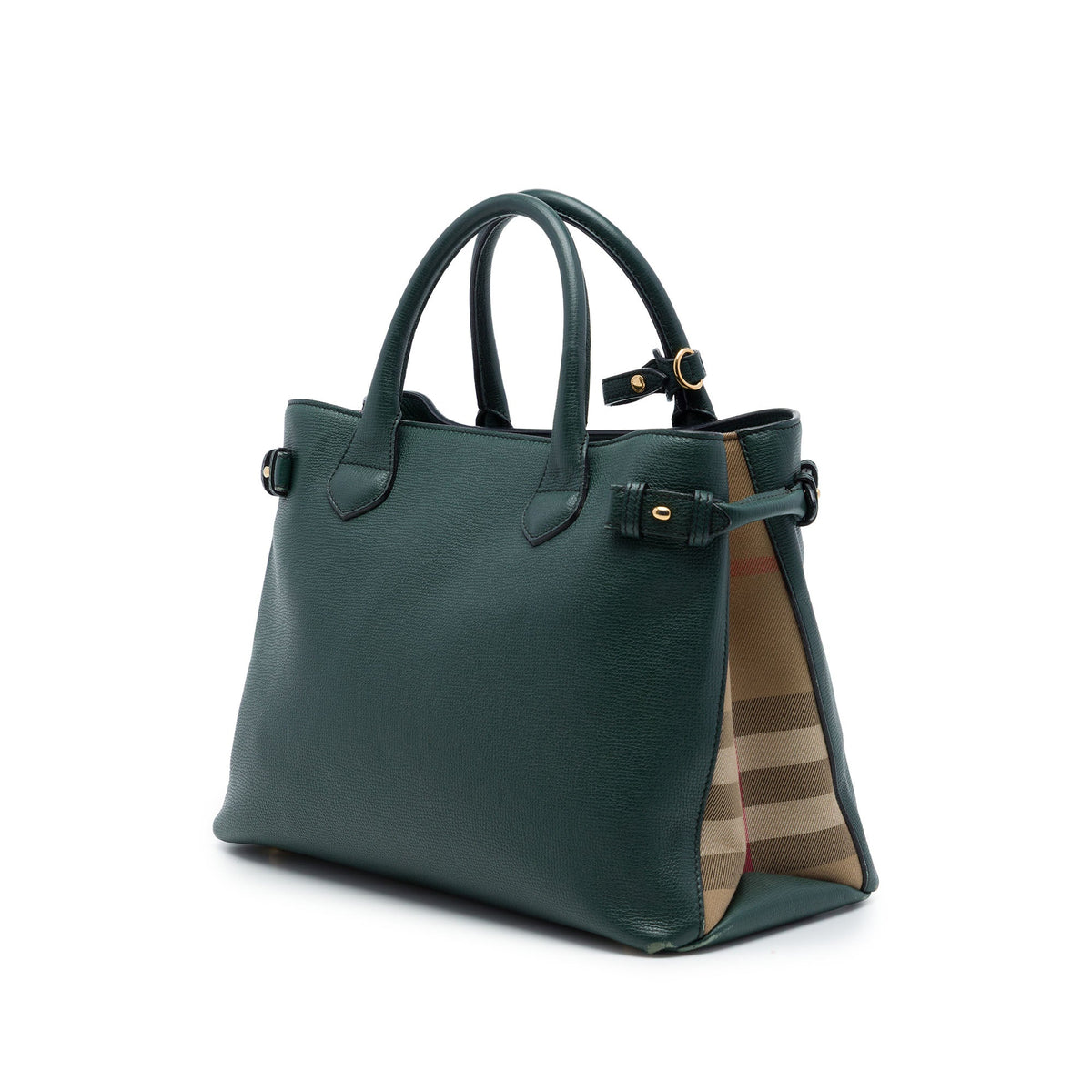 Burberry Medium Leather and House Check Banner Satchel