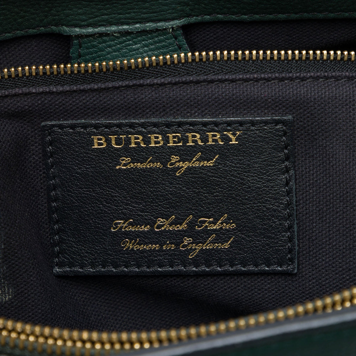 Burberry Medium Leather and House Check Banner Satchel