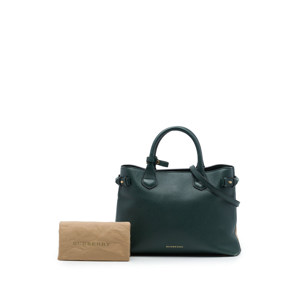 Burberry Medium Leather and House Check Banner Satchel
