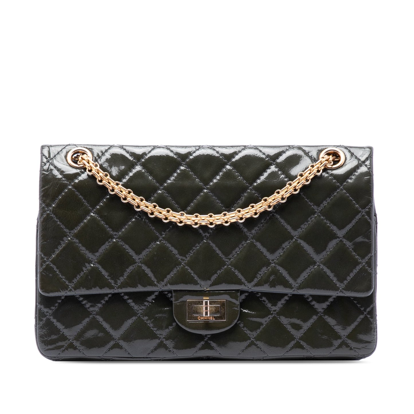 Chanel Quilted Patent Reissue 2.55 Double Flap 226