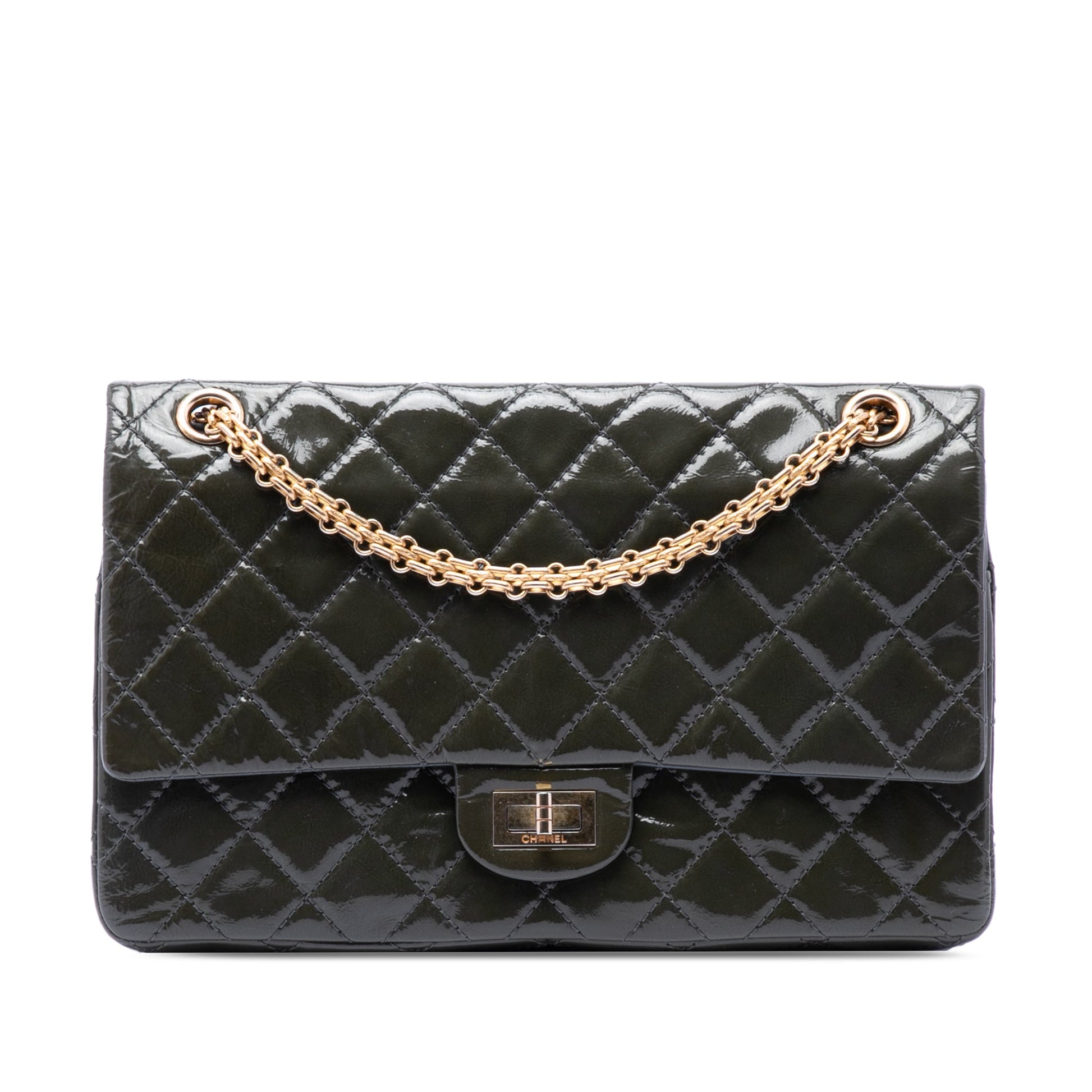 Chanel Quilted Patent Reissue 2.55 Double Flap 226