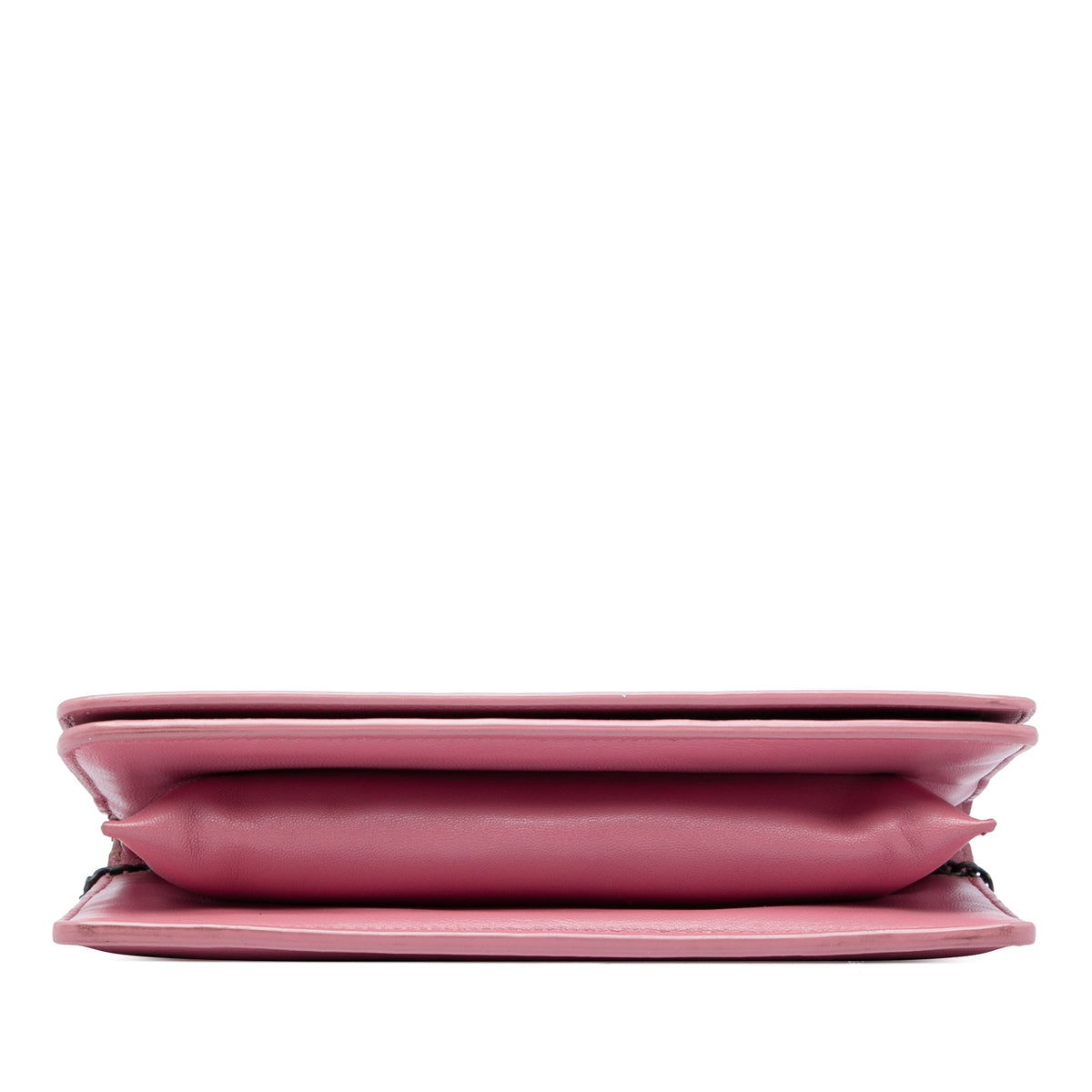 Bottega Veneta Nappa Intrecciato Continental Wallet on Chain — Pink