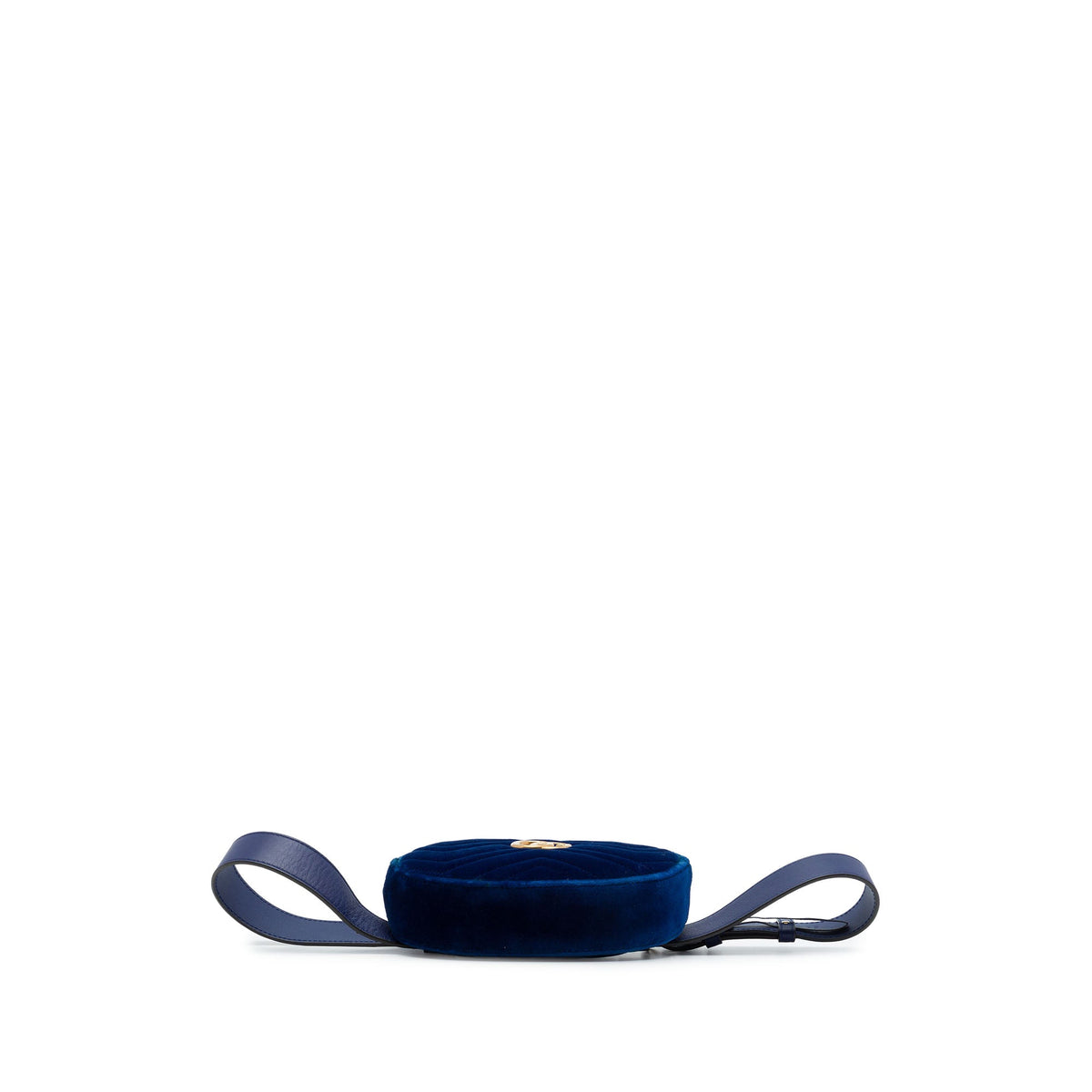 Gucci GG Marmont Matelasse Velvet Belt Bag — Blue