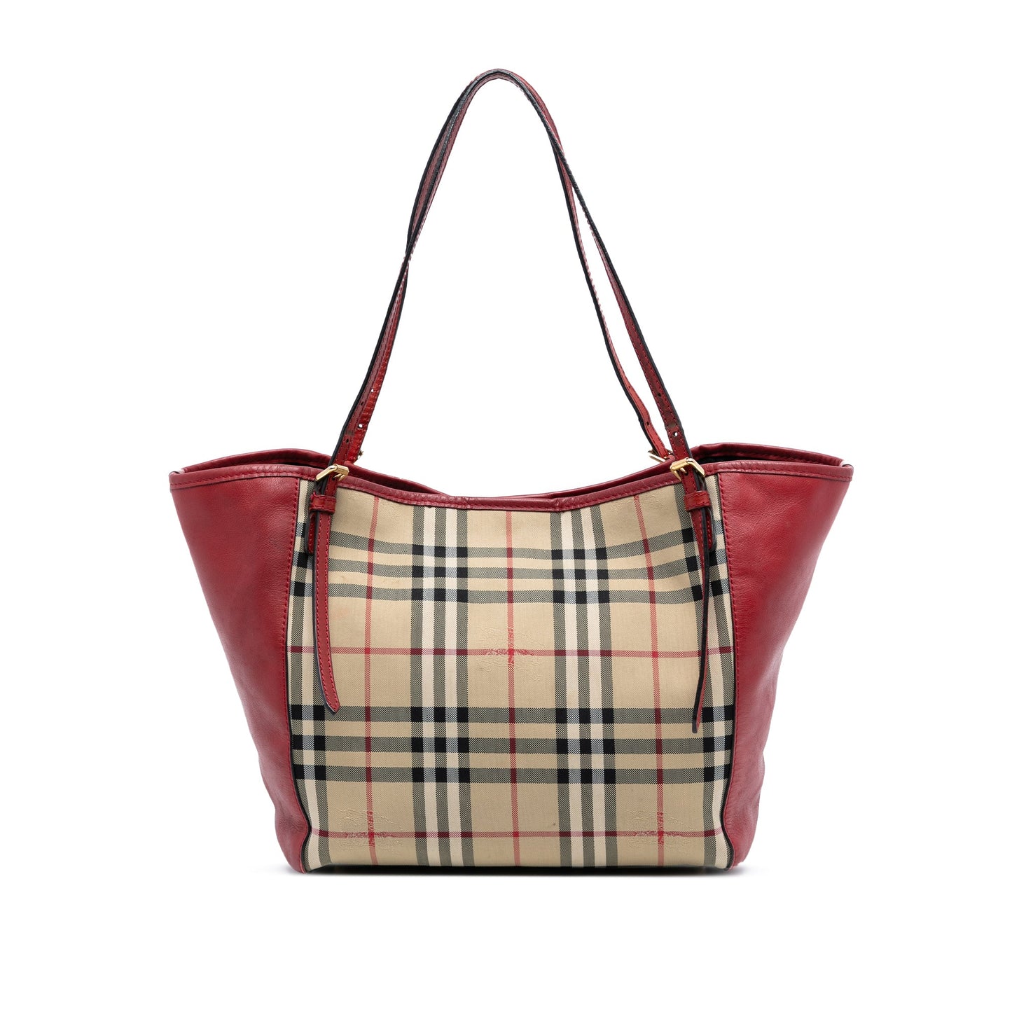 Burberry Small Haymarket Check Canvas and Leather Canterbury Tote