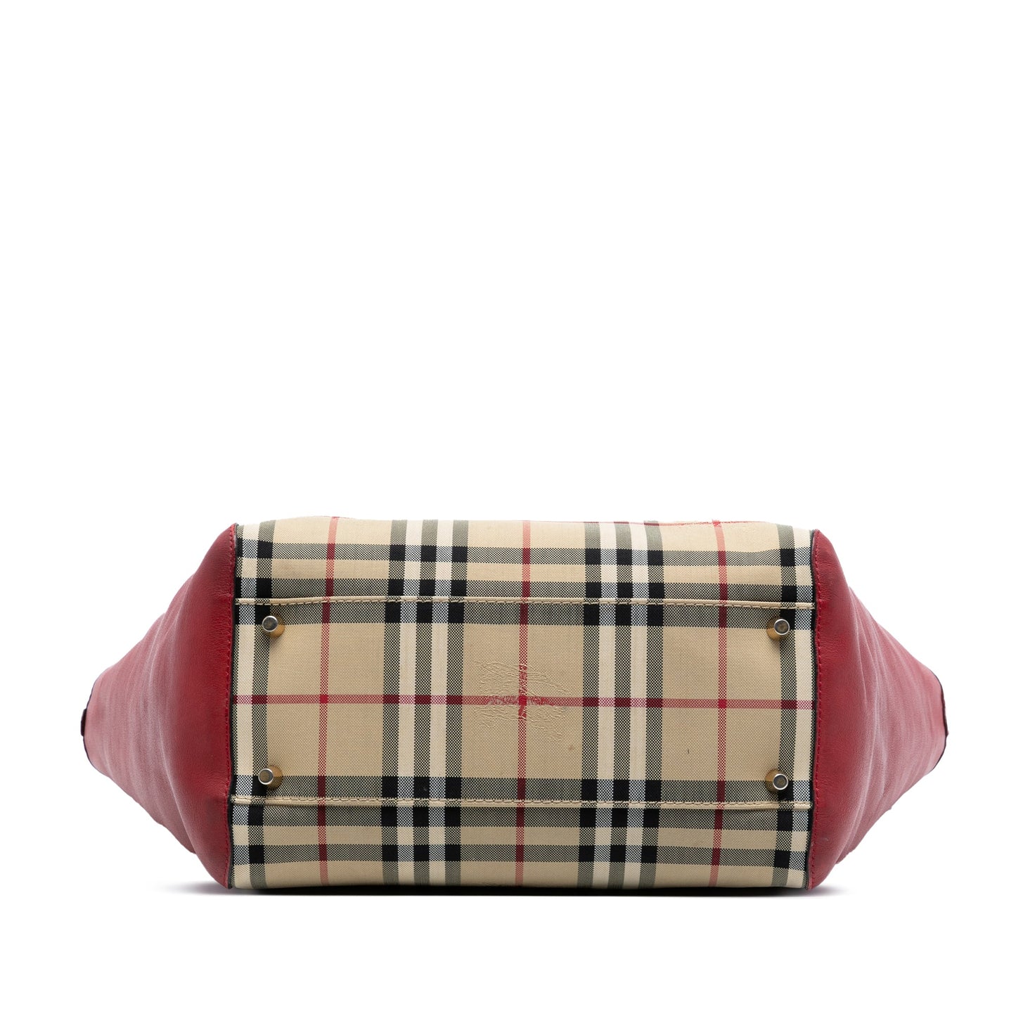 Burberry Small Haymarket Check Canvas and Leather Canterbury Tote