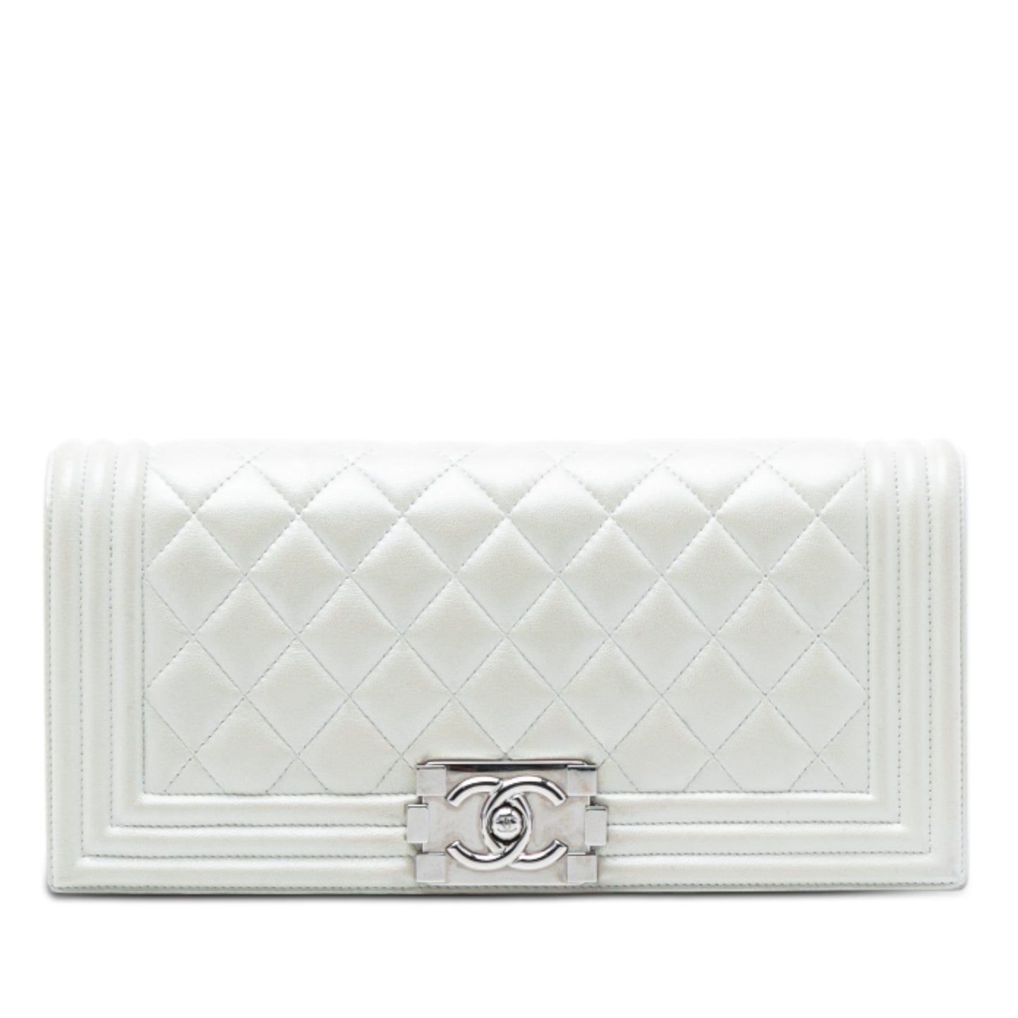 Chanel Quilted Lambskin Boy Flap Clutch