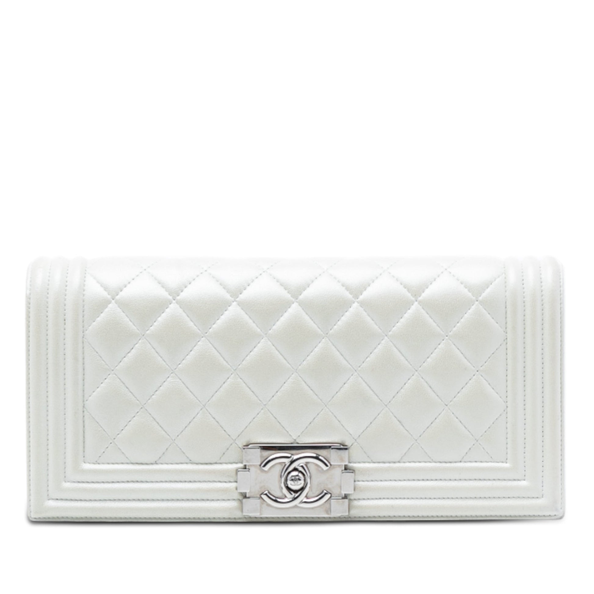 Chanel Quilted Lambskin Boy Flap Clutch