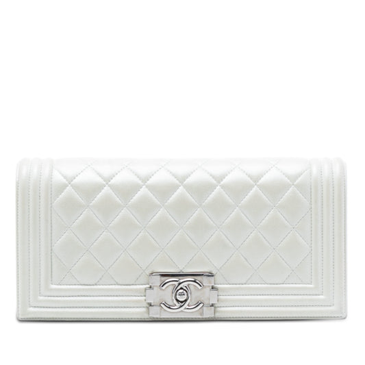 Chanel Quilted Lambskin Boy Flap Clutch