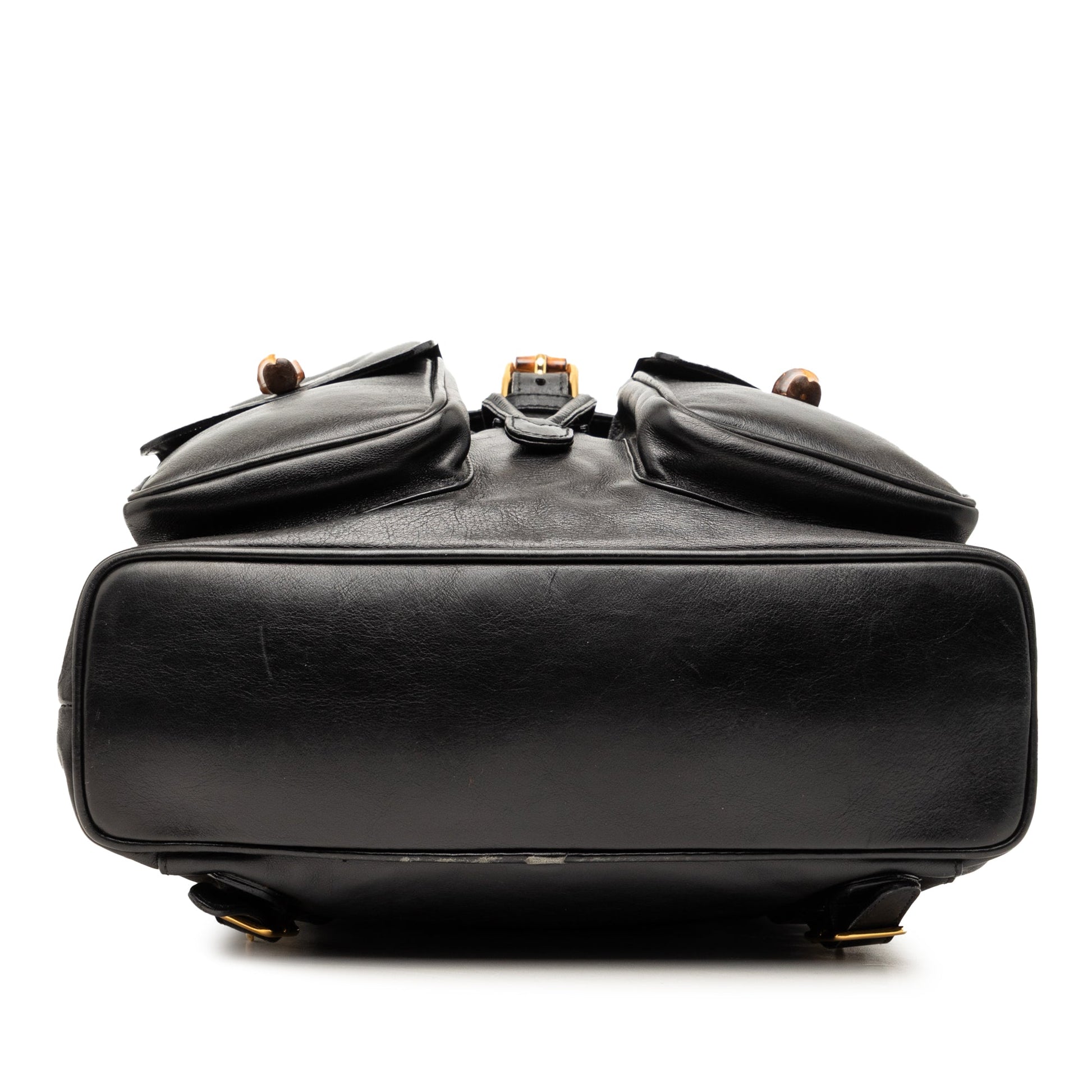 Gucci Calfskin Bamboo Drawstring Backpack