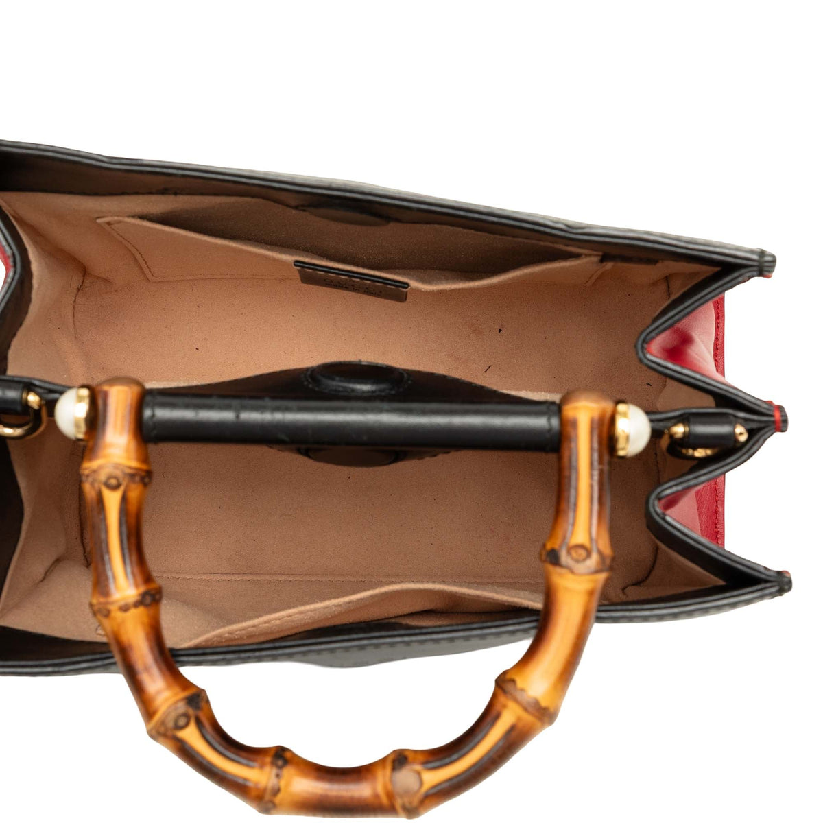Gucci Mini Nappa Bamboo Web Nymphaea Top Handle Bag