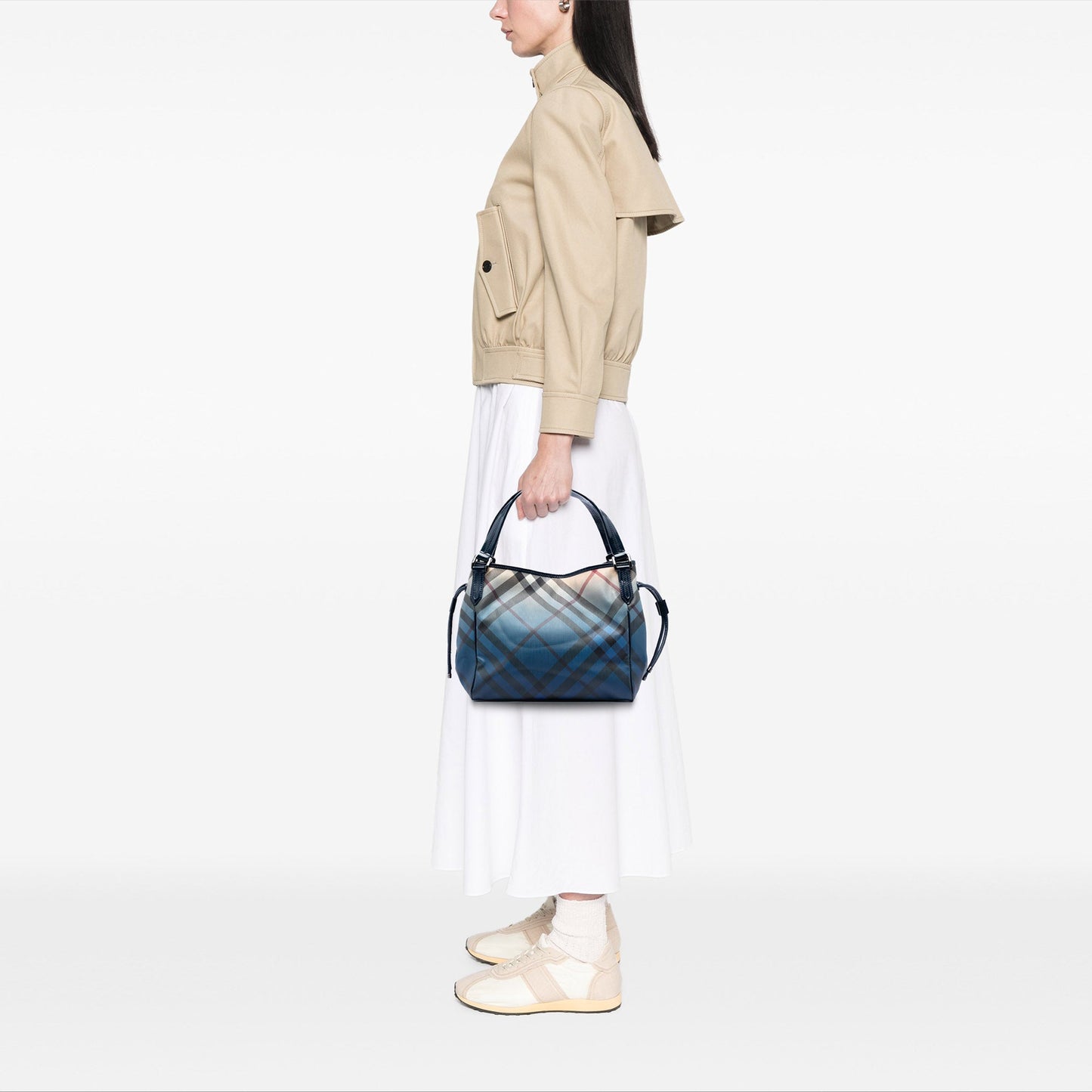 Supernova Check Ombre Coated Canvas Bilmore Tote