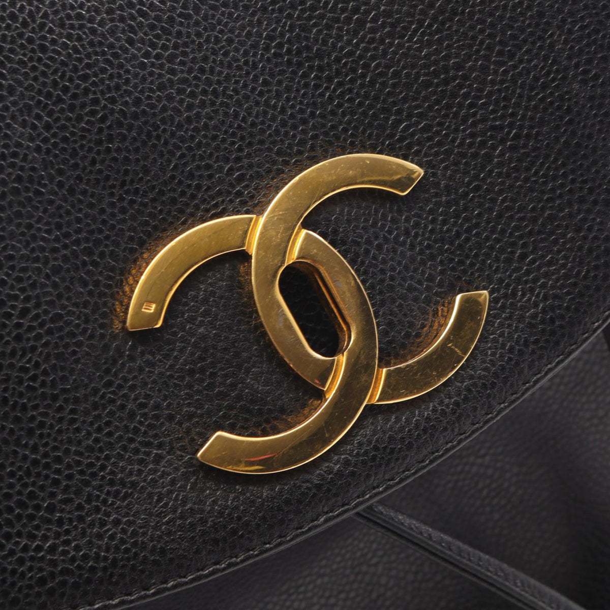 Chanel CC Caviar Backpack — Black