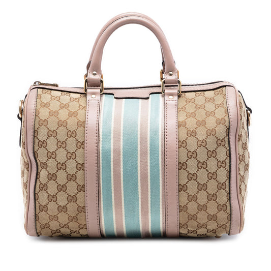 Gucci Medium GG Canvas Web Joy Boston Bag