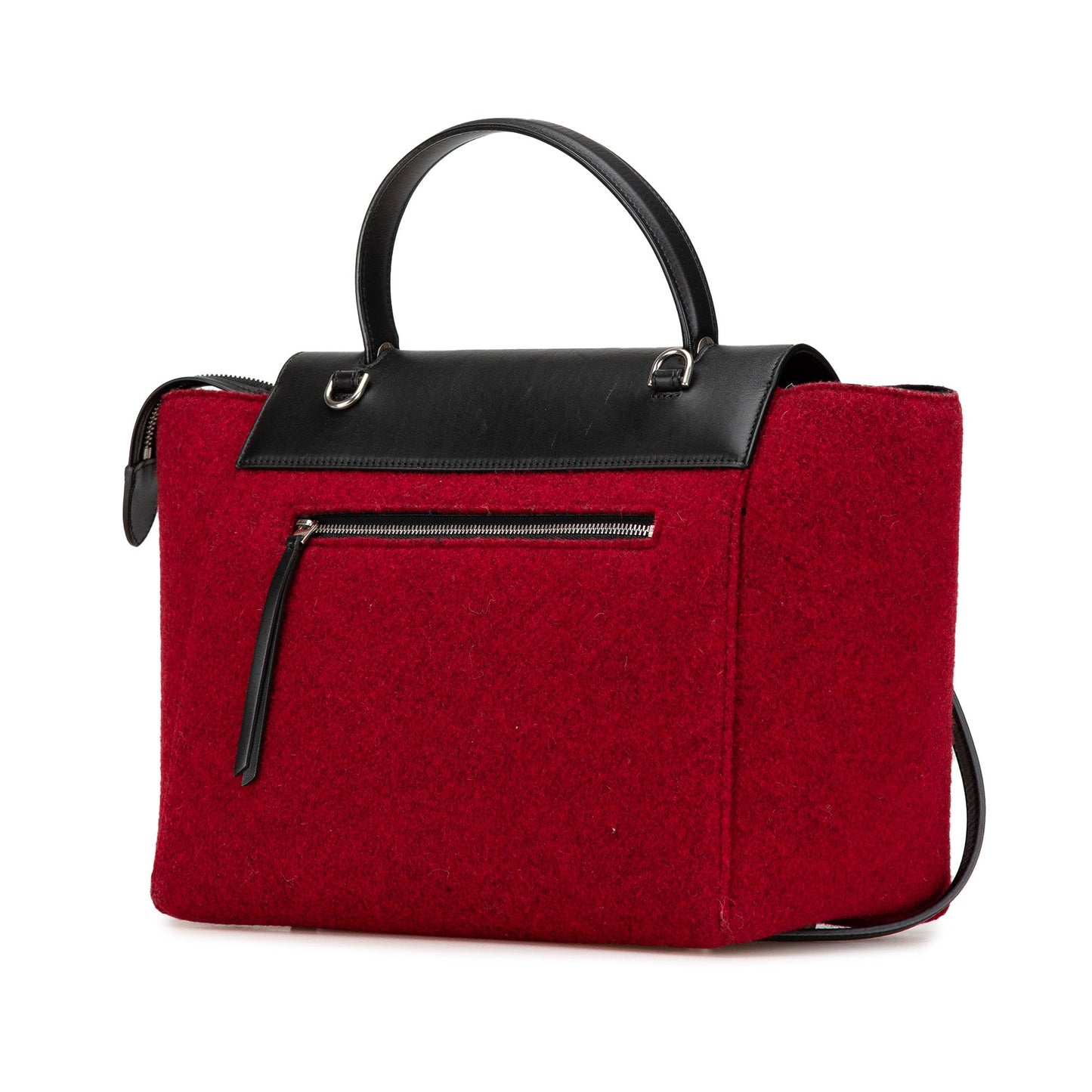 Celine Mini Felt and Calfskin Belt Satchel