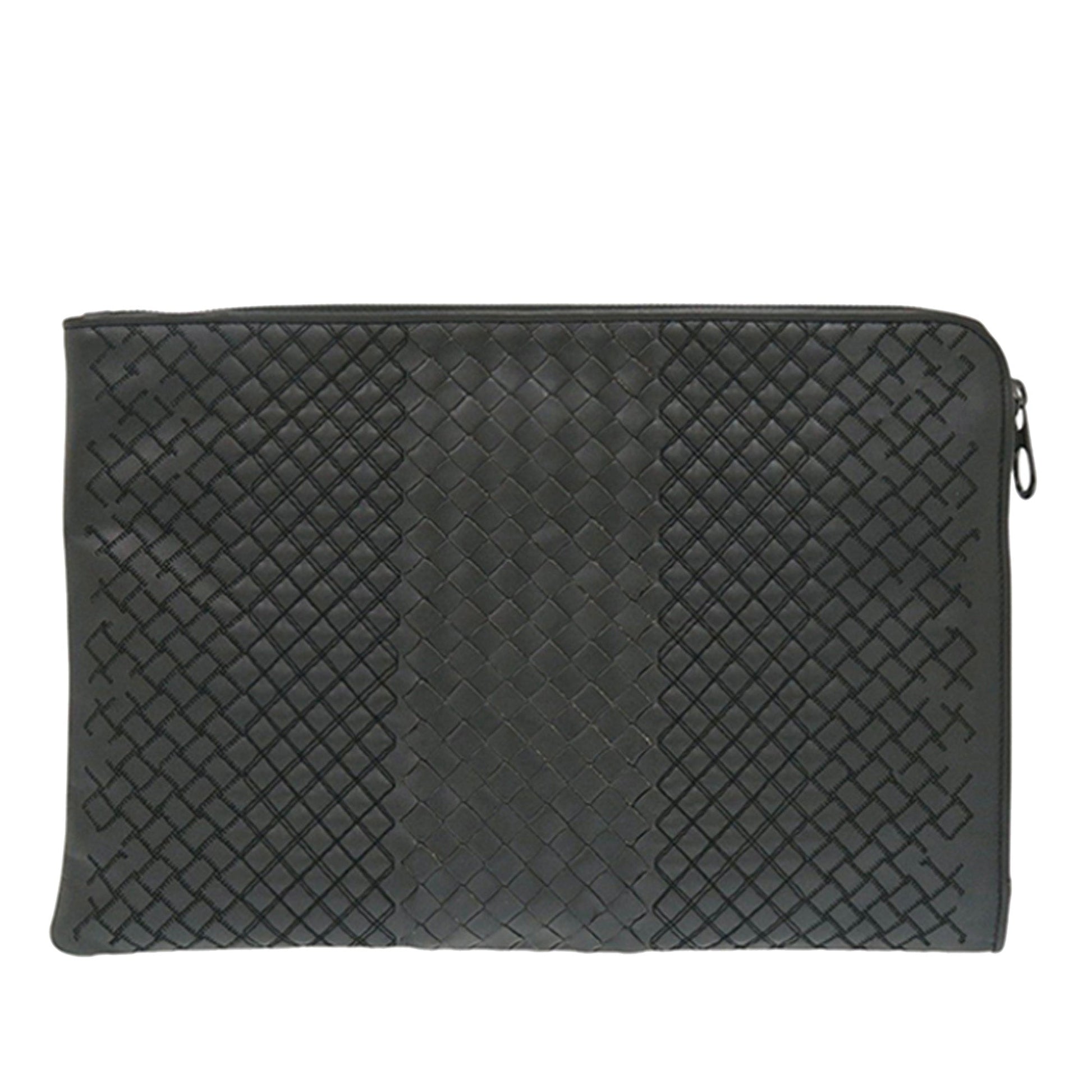Bottega Veneta Nappa Intreccio Imperatore Zip Clutch