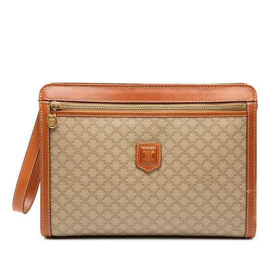 Celine Macadam Coated Canvas Clutch
