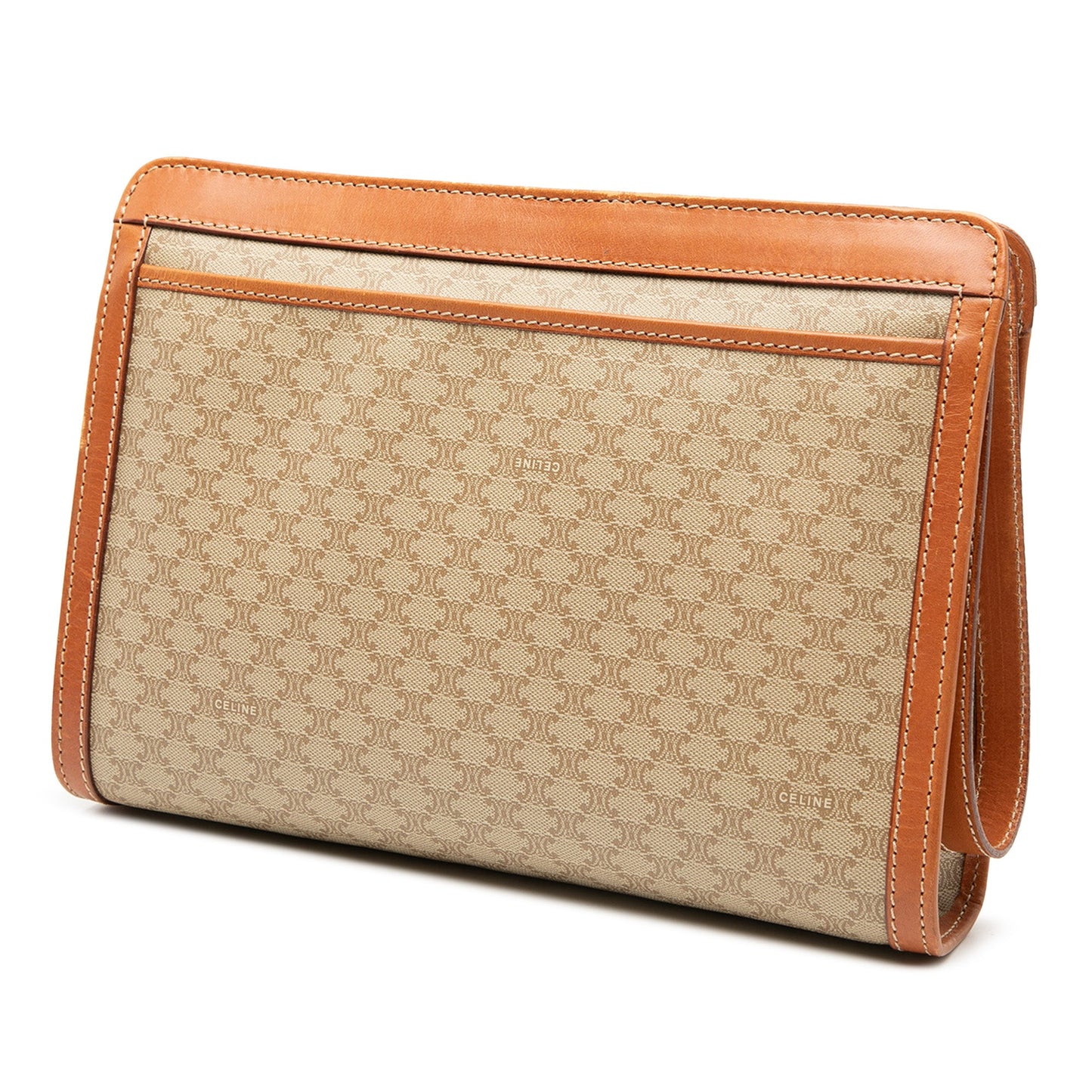 Celine Macadam Coated Canvas Clutch