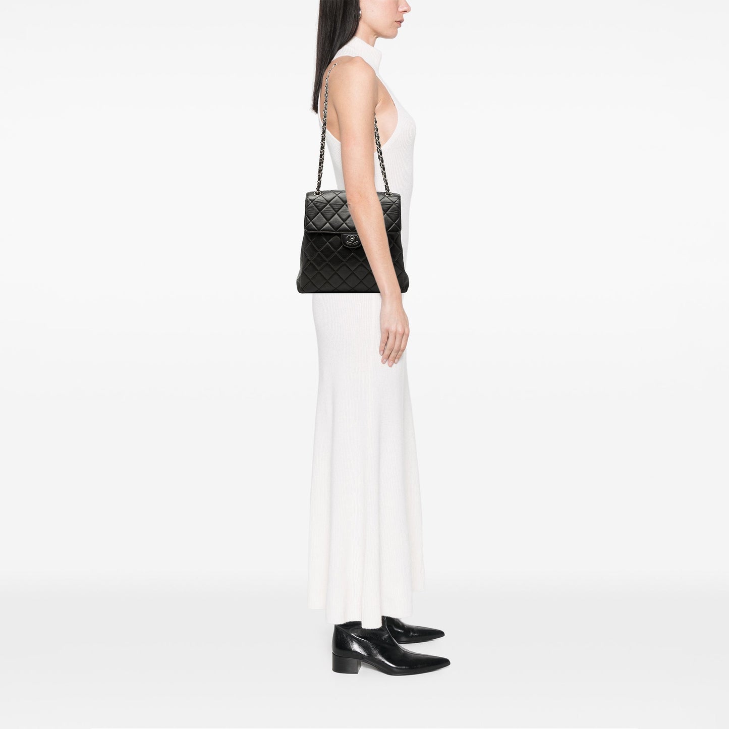 Chanel CC Quilted Lambskin Shoulder Bag