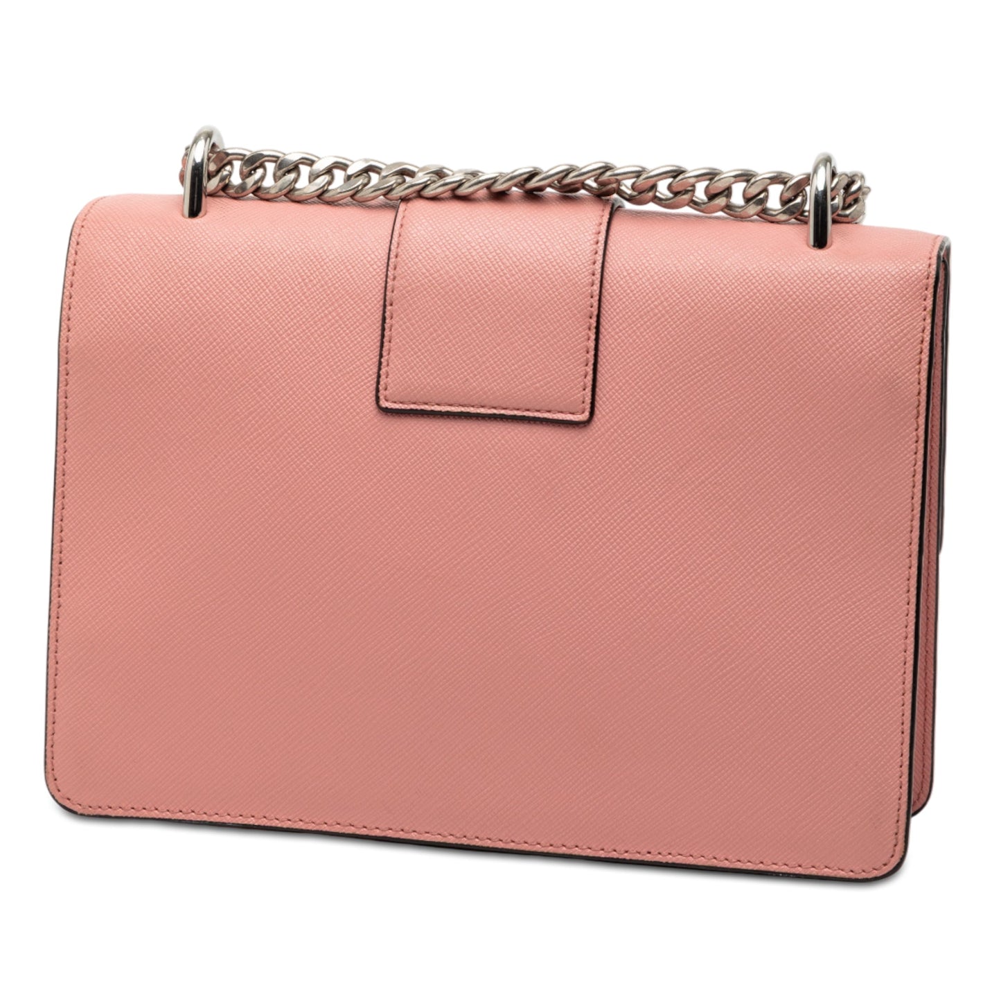 Prada Small Saffiano Sound Lock Chain Crossbody