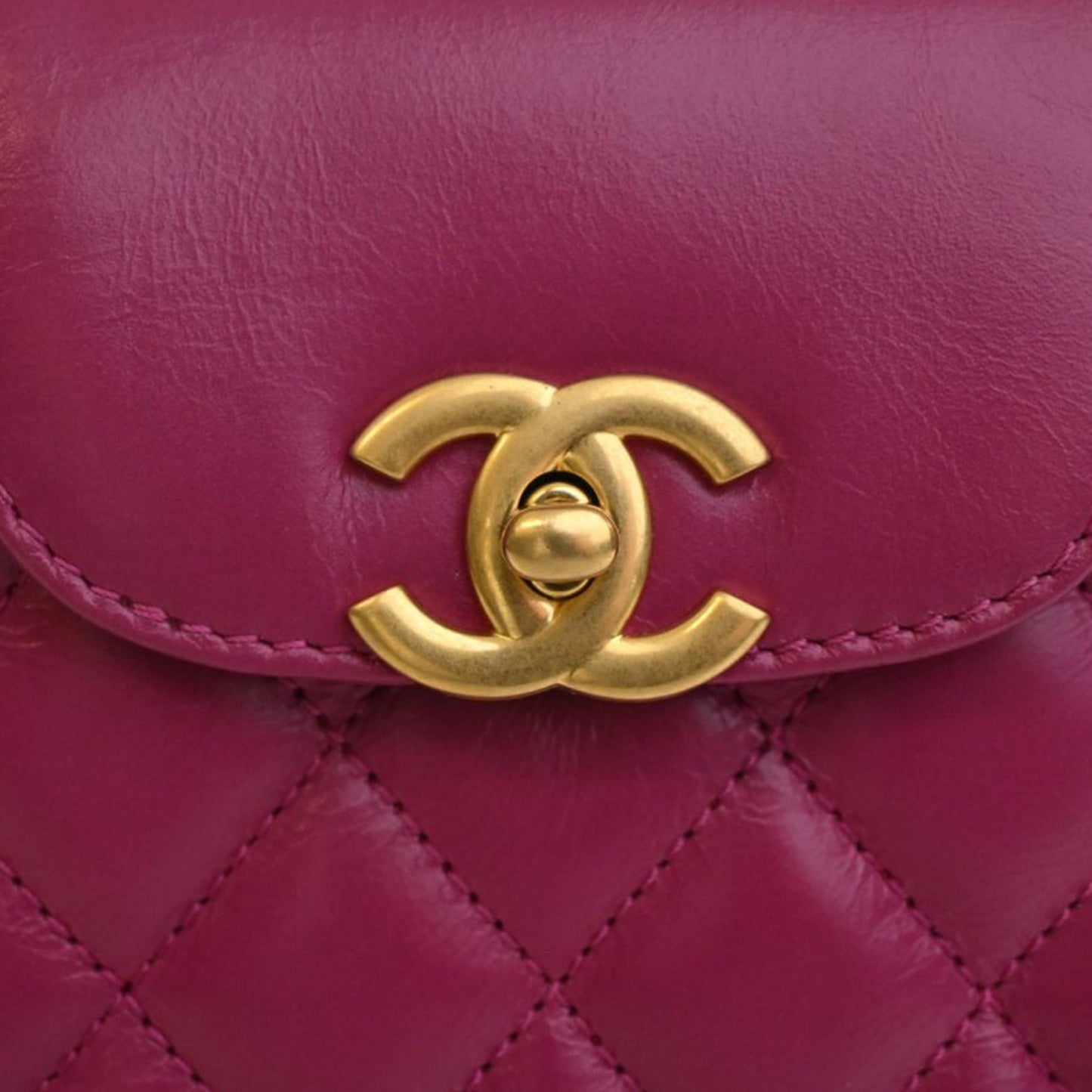 Chanel Nano Shiny Aged Calfskin Kelly Shopper Bag