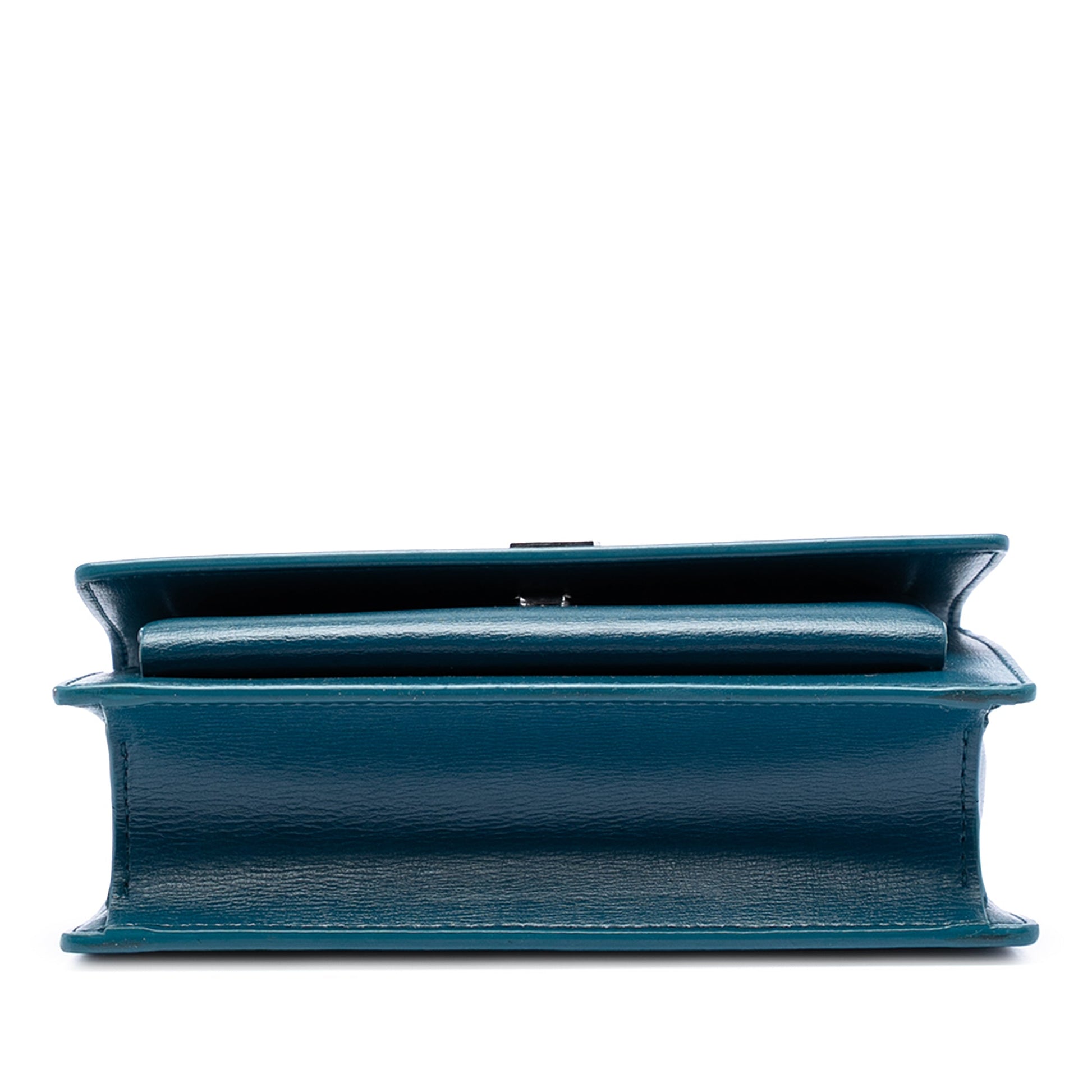 Saint Laurent Mini Calfskin Monogram Sunset Wallet on Chain