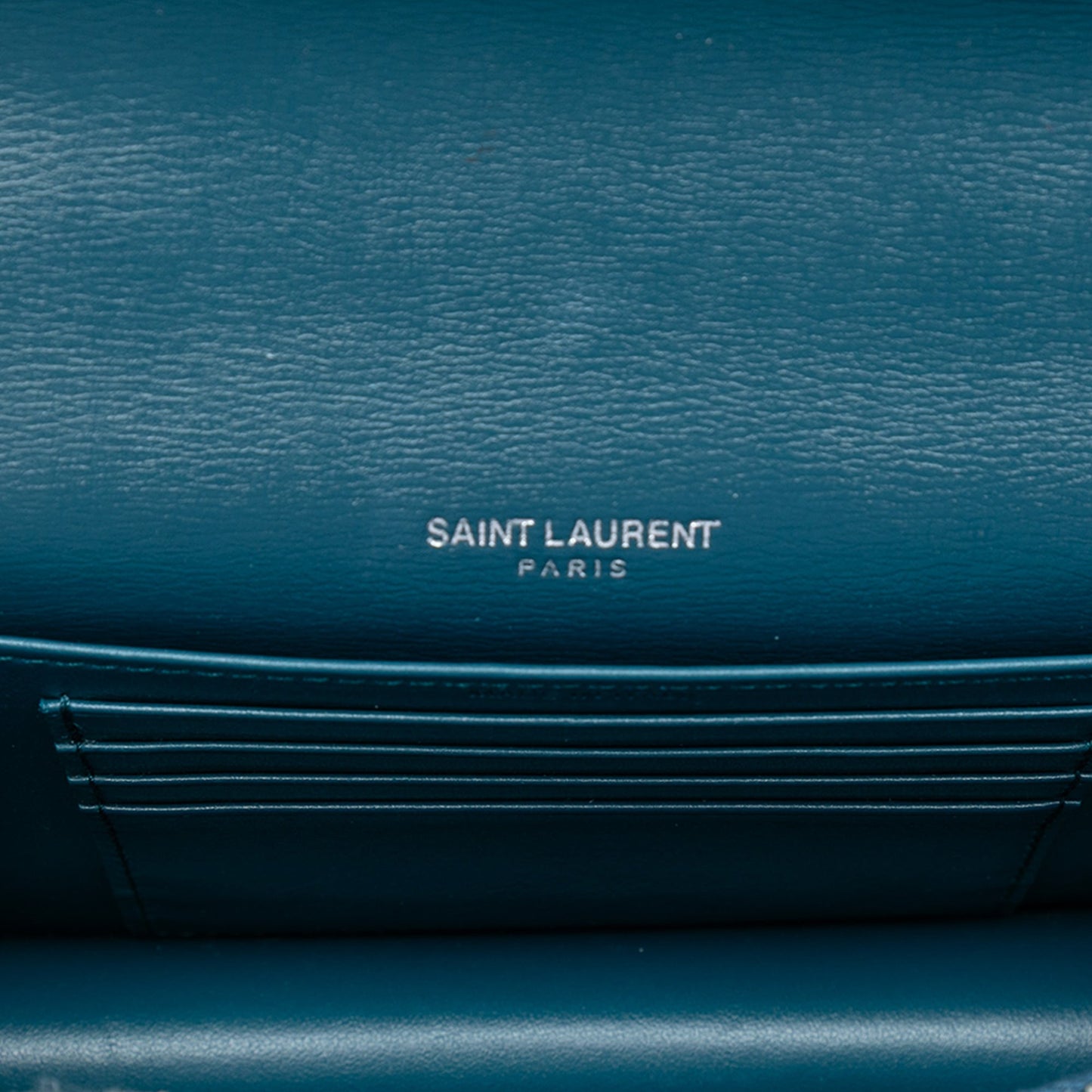 Saint Laurent Mini Calfskin Monogram Sunset Wallet on Chain