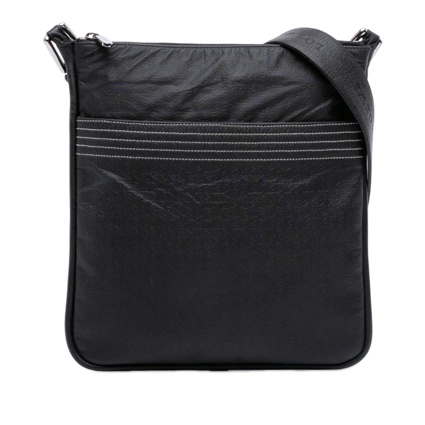 LOEWE Embossed Anagram Coated Canvas Repeat Crossbody