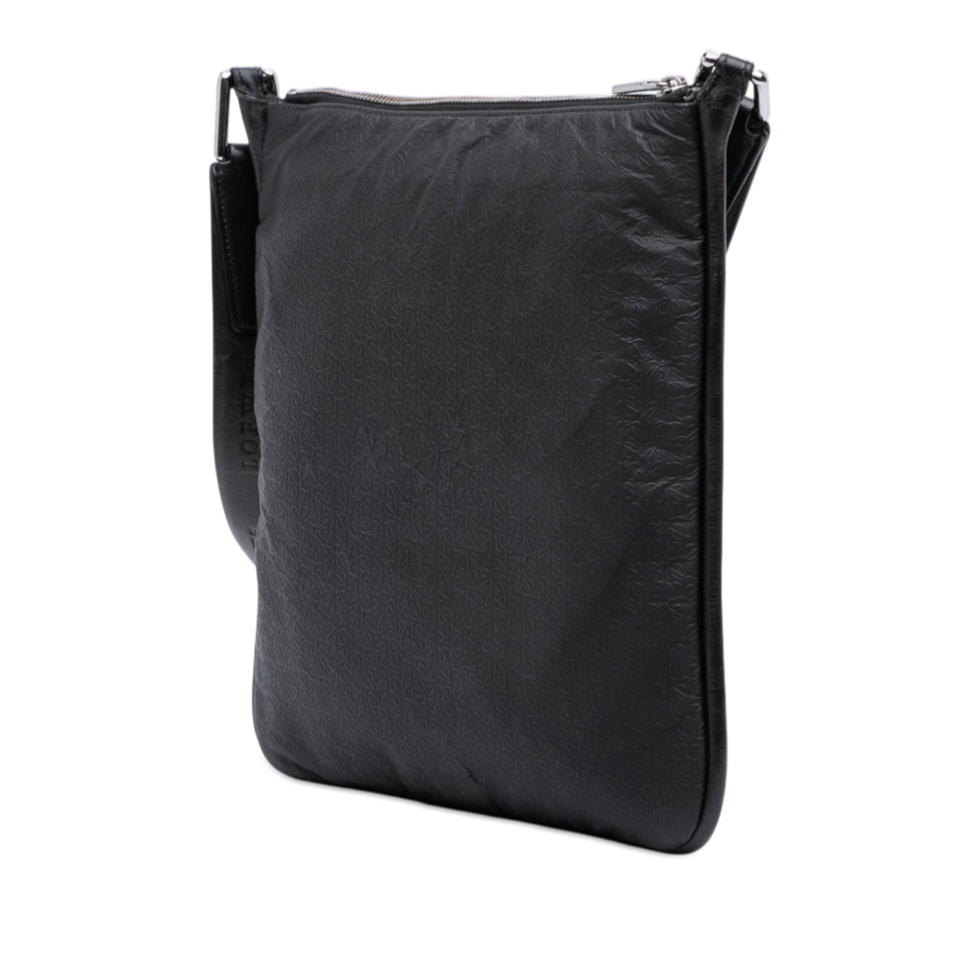 LOEWE Embossed Anagram Coated Canvas Repeat Crossbody