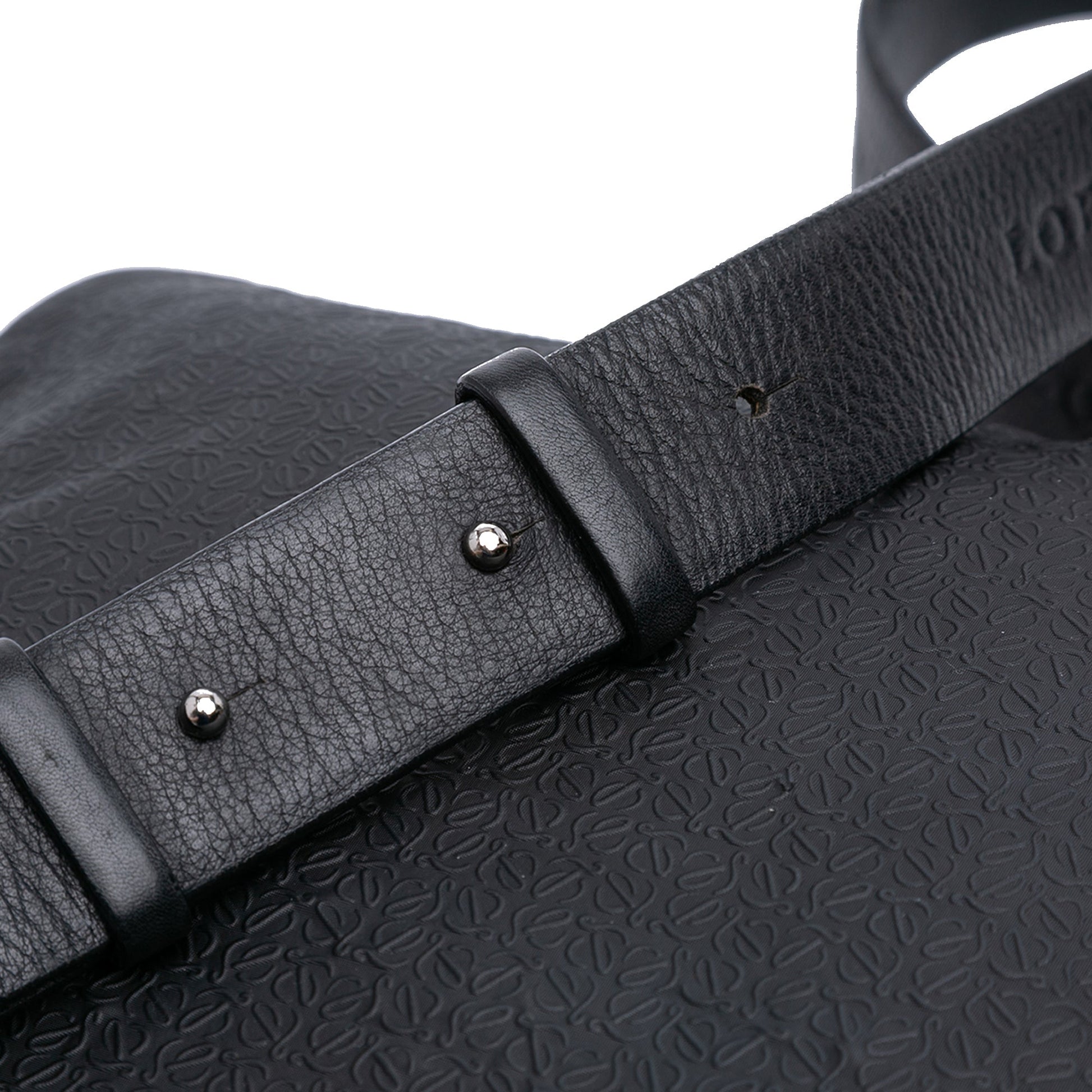 LOEWE Embossed Anagram Coated Canvas Repeat Crossbody