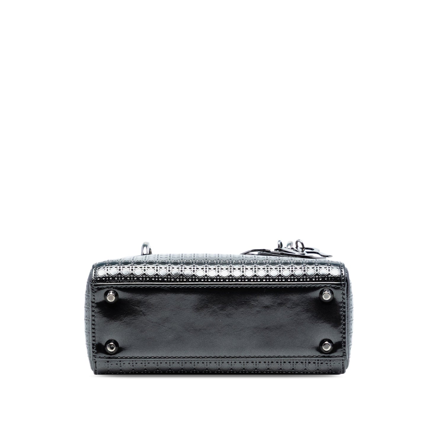 Dior Mini Metallic Patent Microcannage Lady Dior