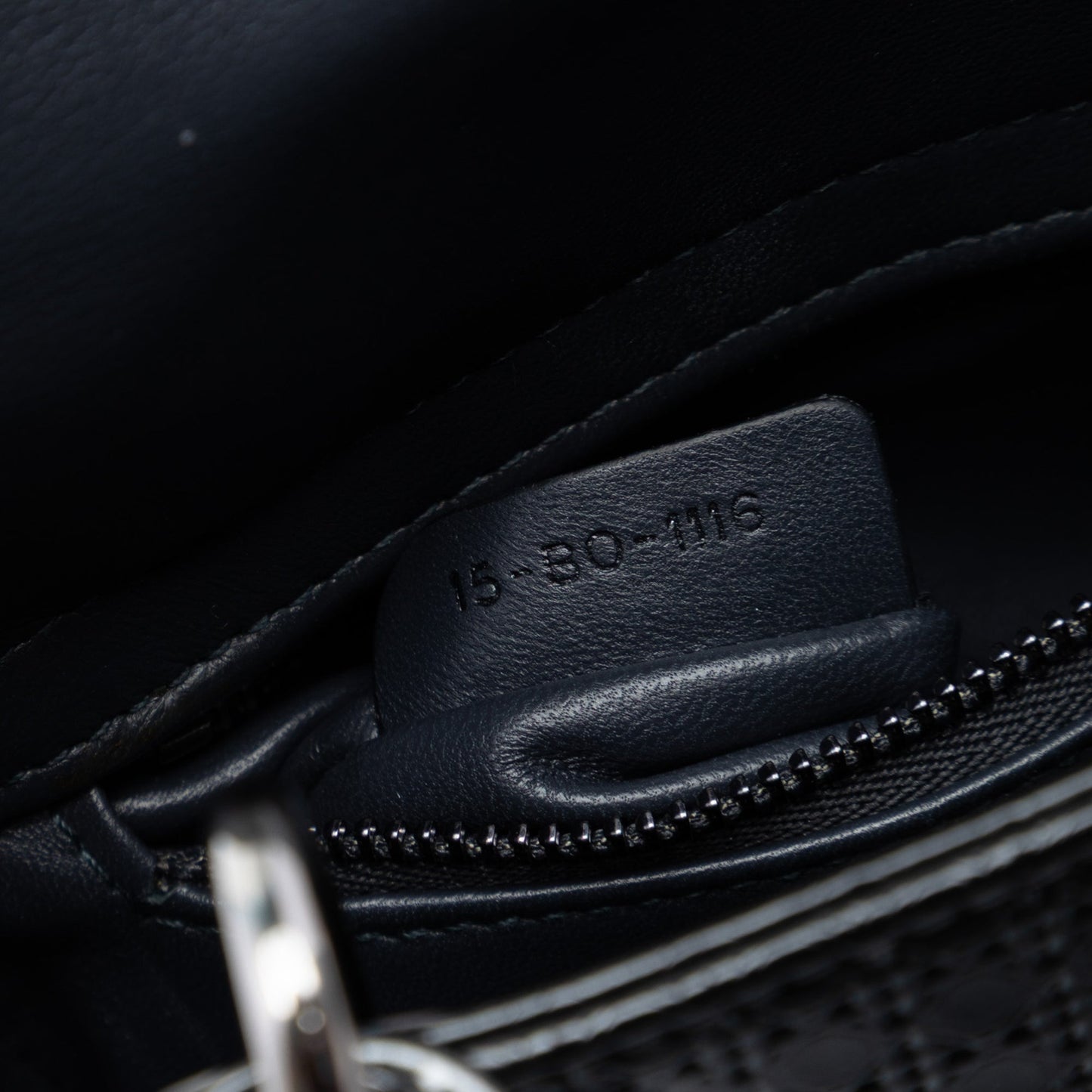 Dior Mini Metallic Patent Microcannage Lady Dior