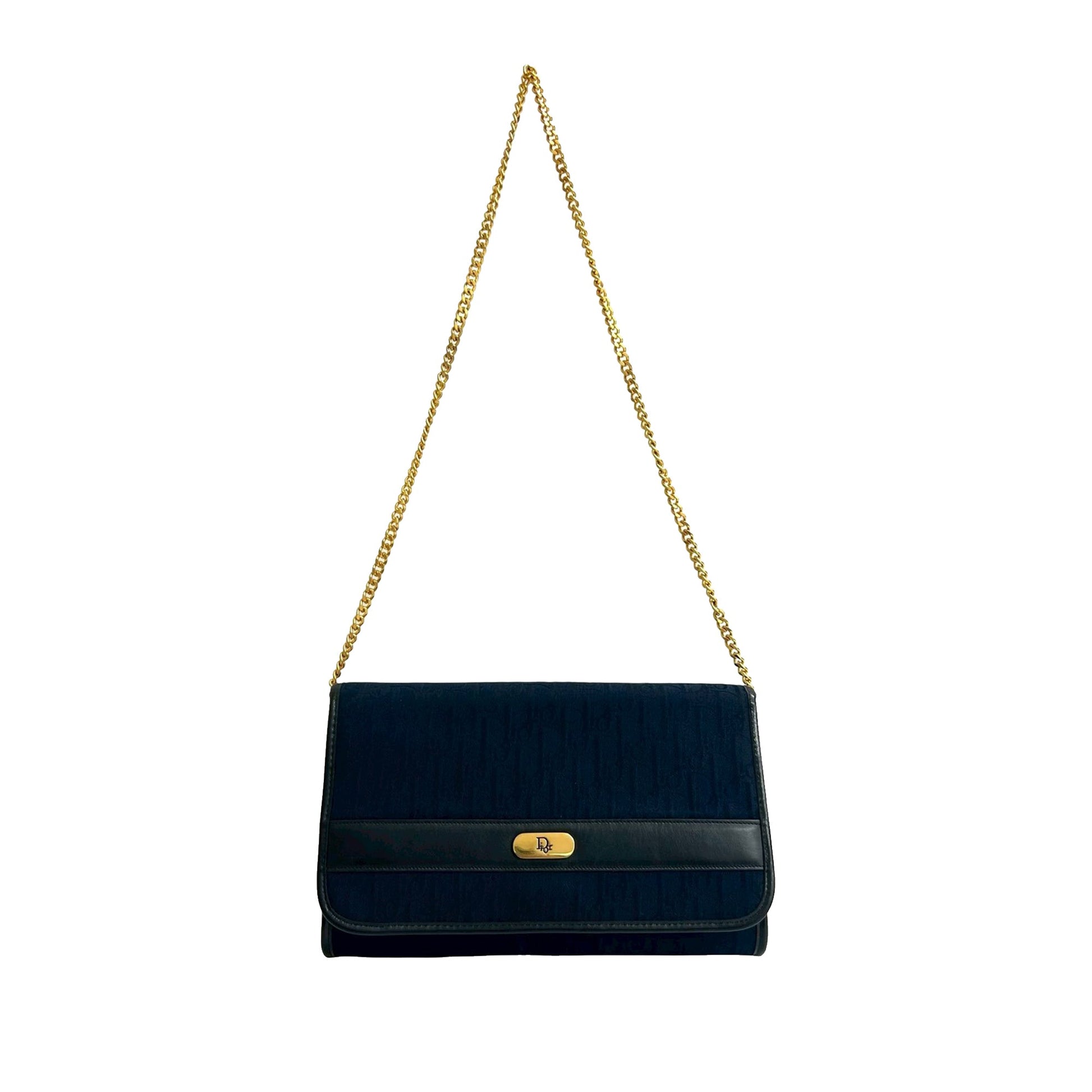 Dior Diorissimo Trotter Canvas Chain Shoulder Bag