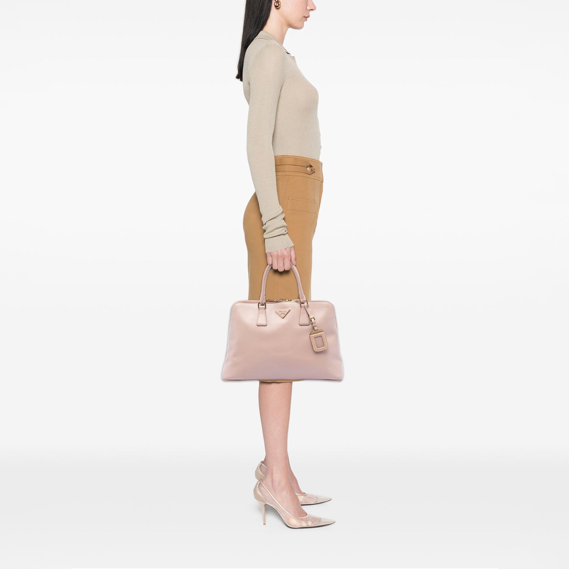 Prada Large Saffiano Lux Promenade Satchel