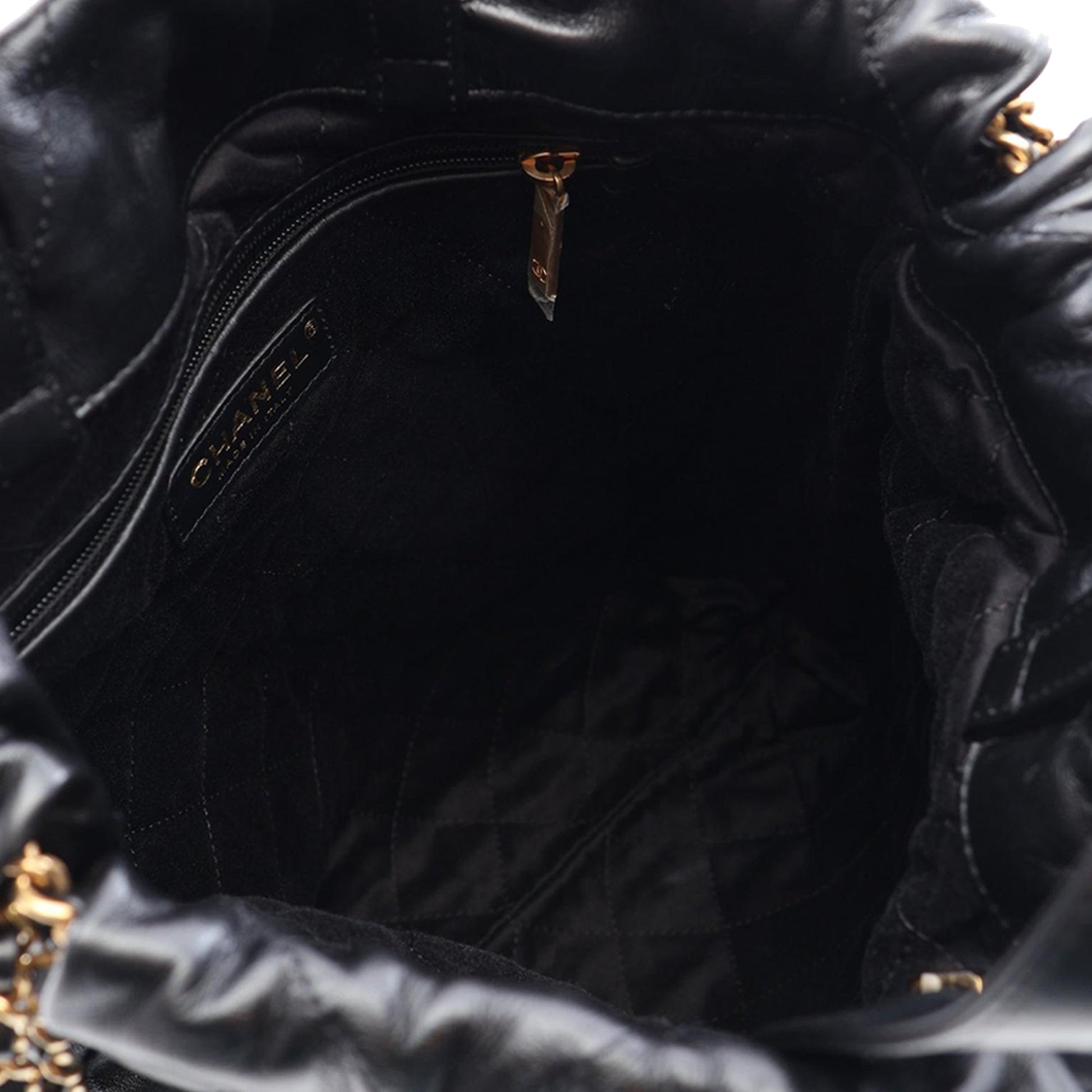 Chanel Small Shiny Quilted Calfskin 22 Backpack