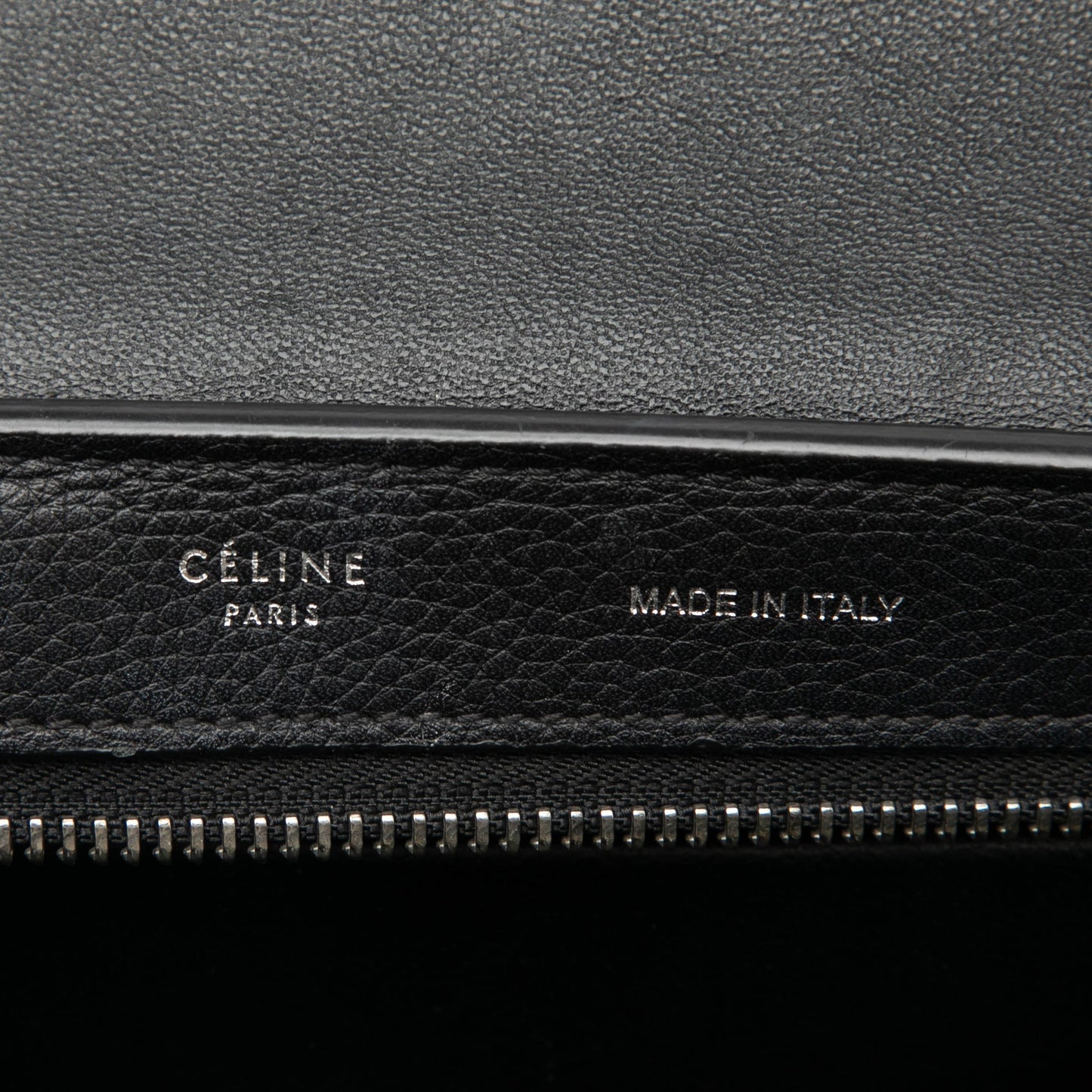 Celine Small Drummed Calfskin and Suede Trapeze Satchel