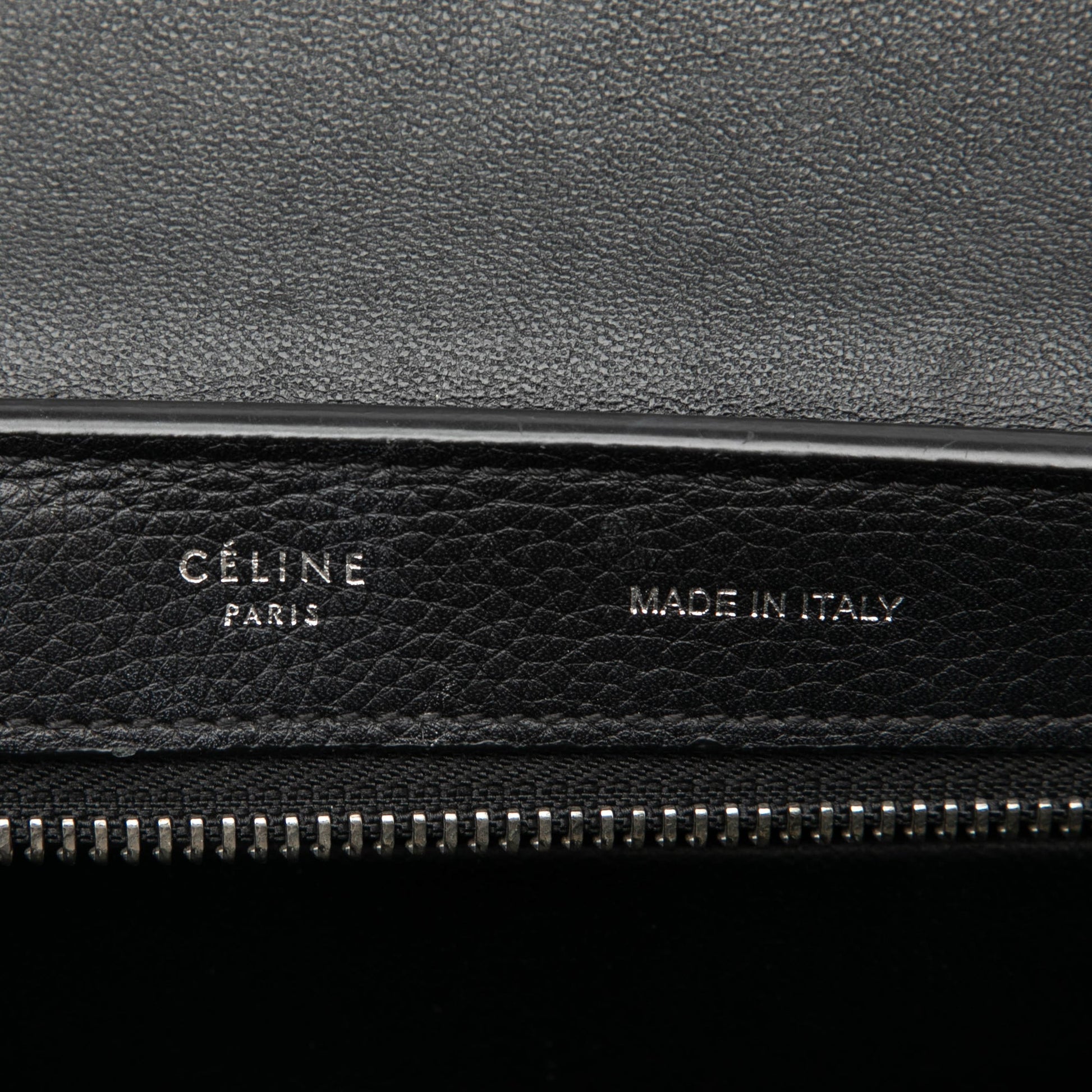 Celine Small Drummed Calfskin and Suede Trapeze Satchel