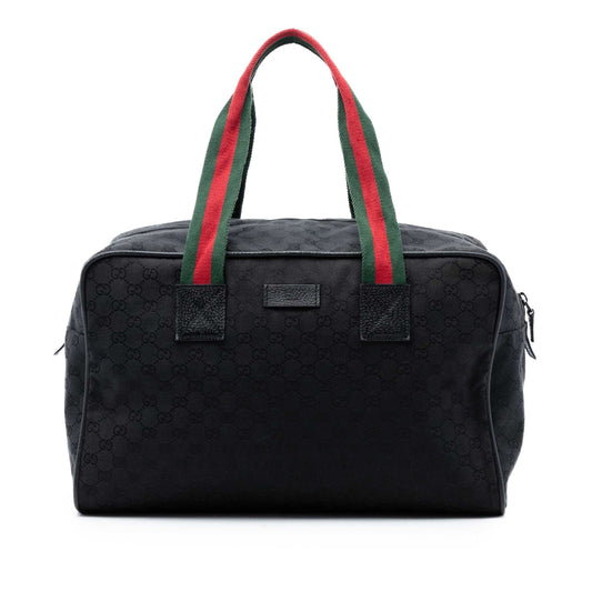 Gucci GG Canvas Web Travel Bag