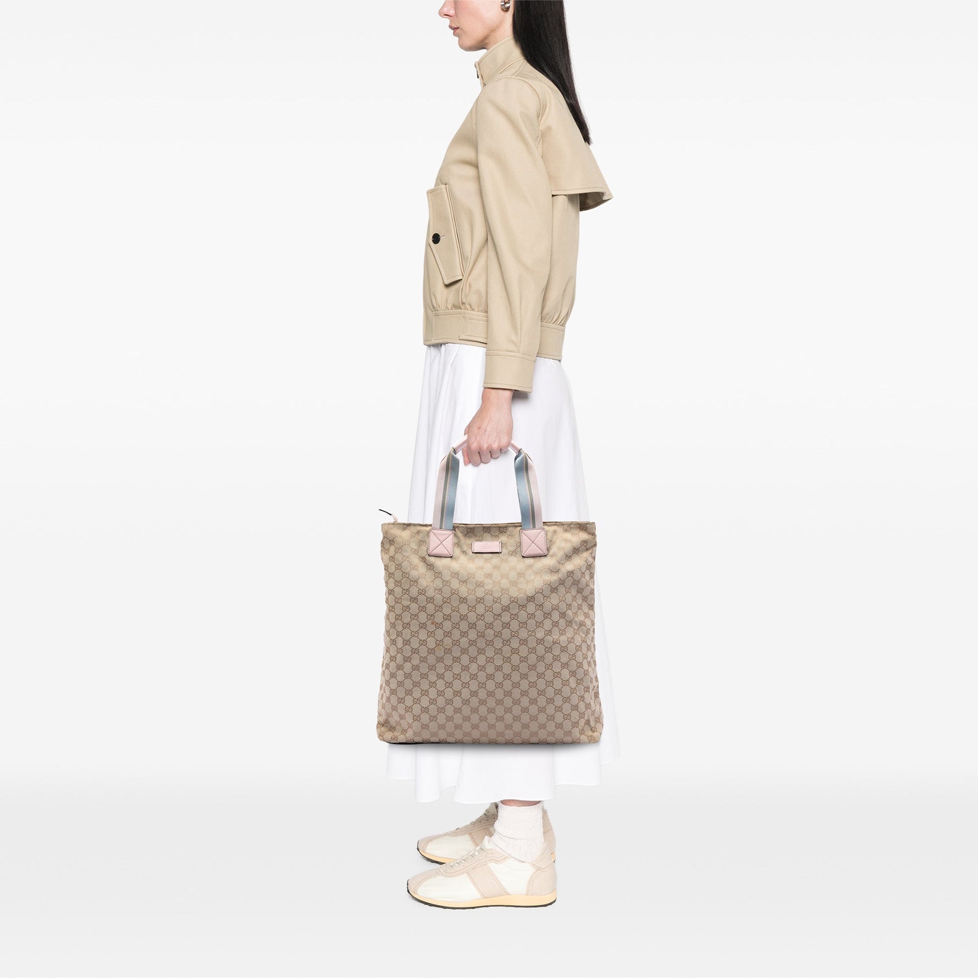 Gucci GG Canvas Web Vertical Tote