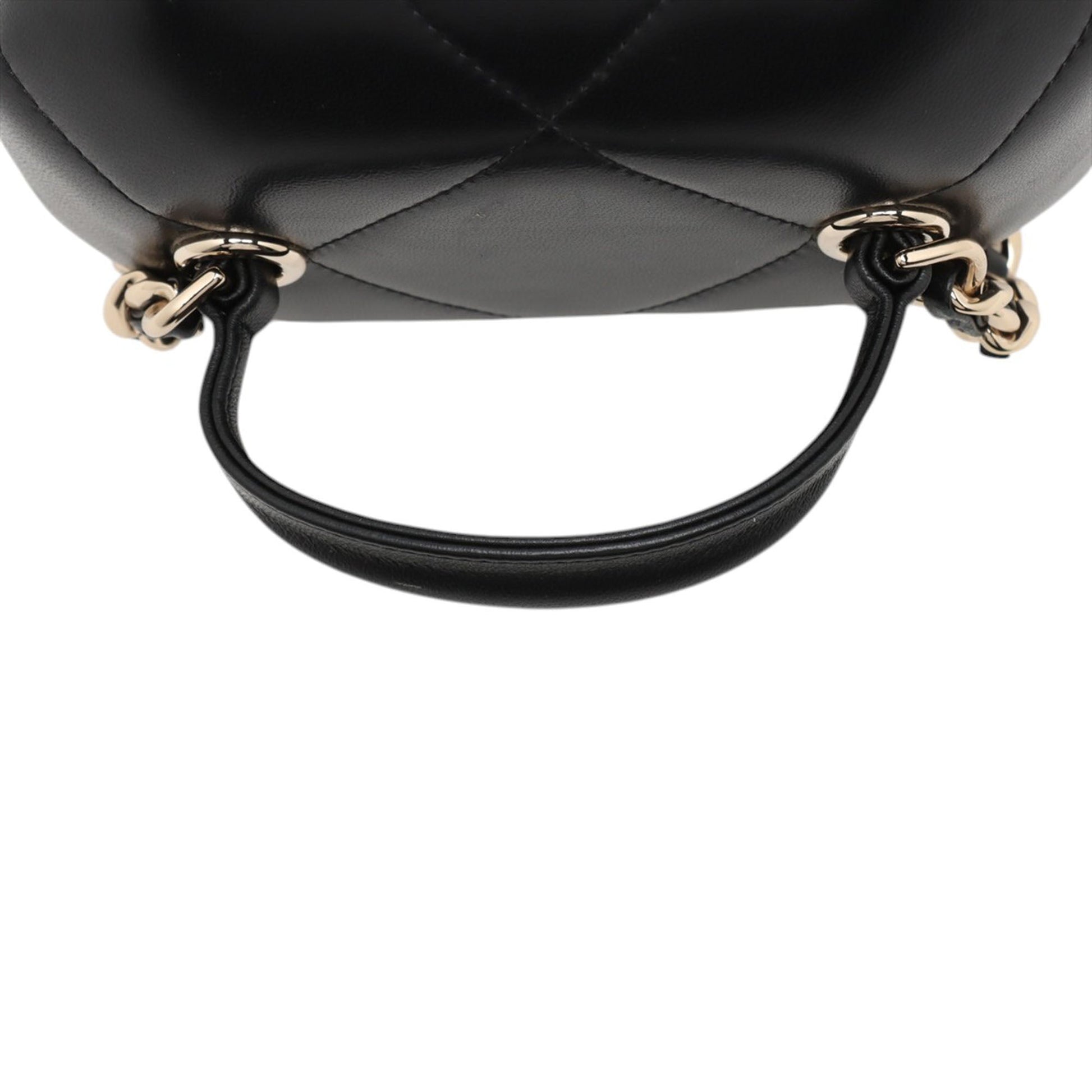 Chanel CC Quilted Lambskin Hexagon Top Handle Vanity Case