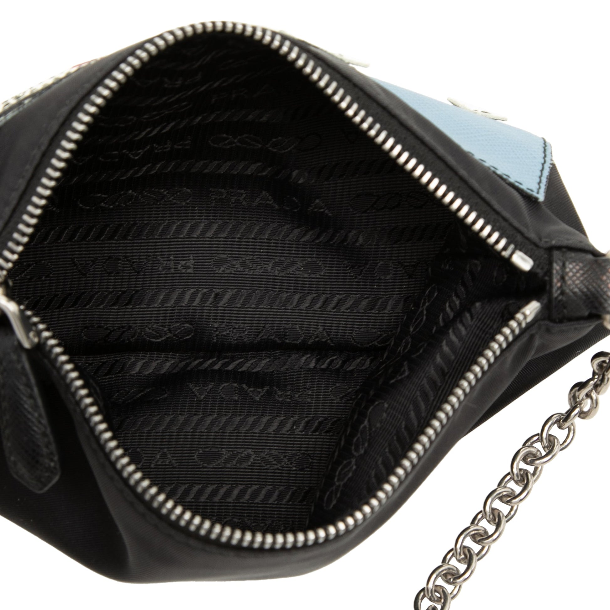 Prada Tessuto and Saffiano Ship Chain Pochette