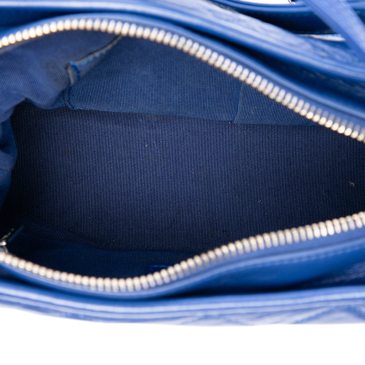 Chanel Small Quilted Aged Calfskin Gabrielle Hobo — Blue