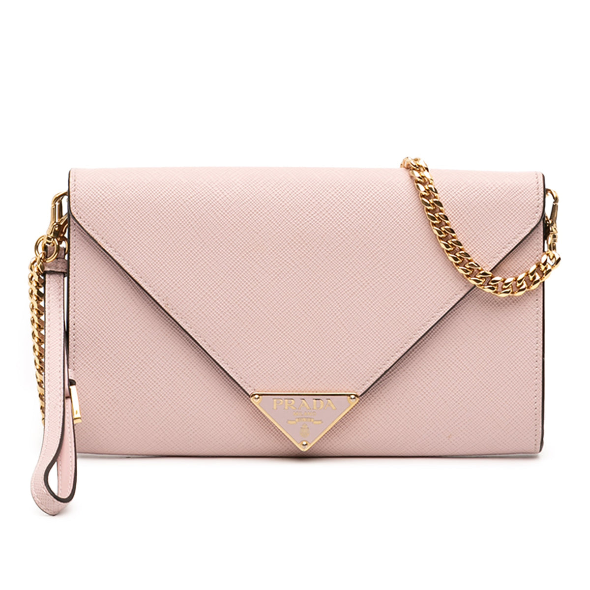 Prada Saffiano Envelope Chain Clutch