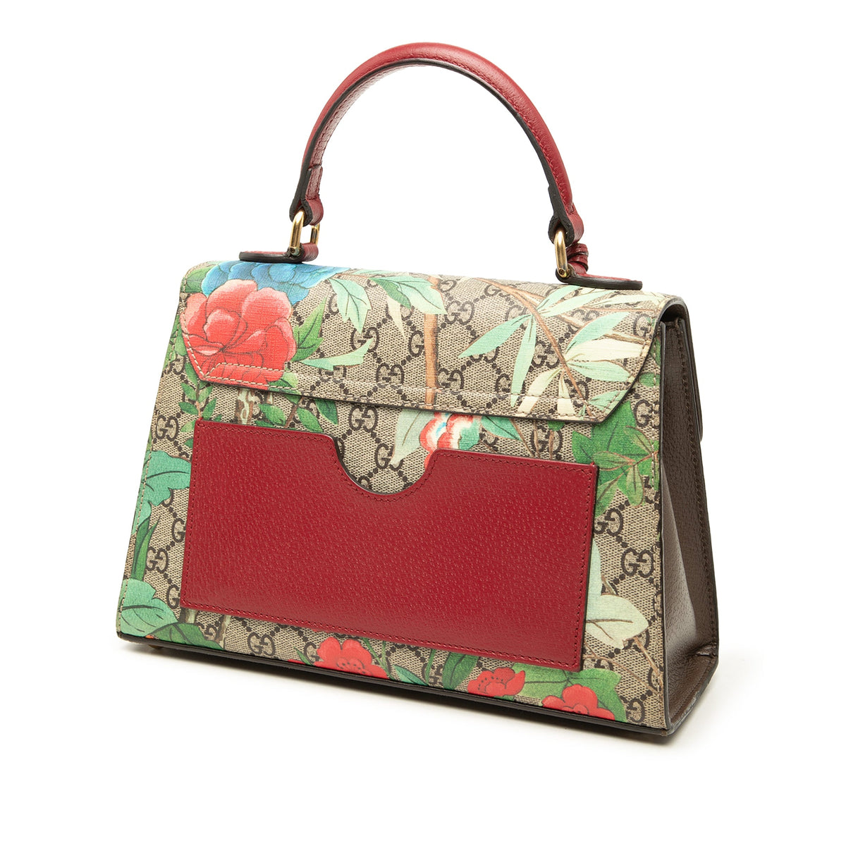 Gucci Small GG Supreme Tian Padlock Satchel