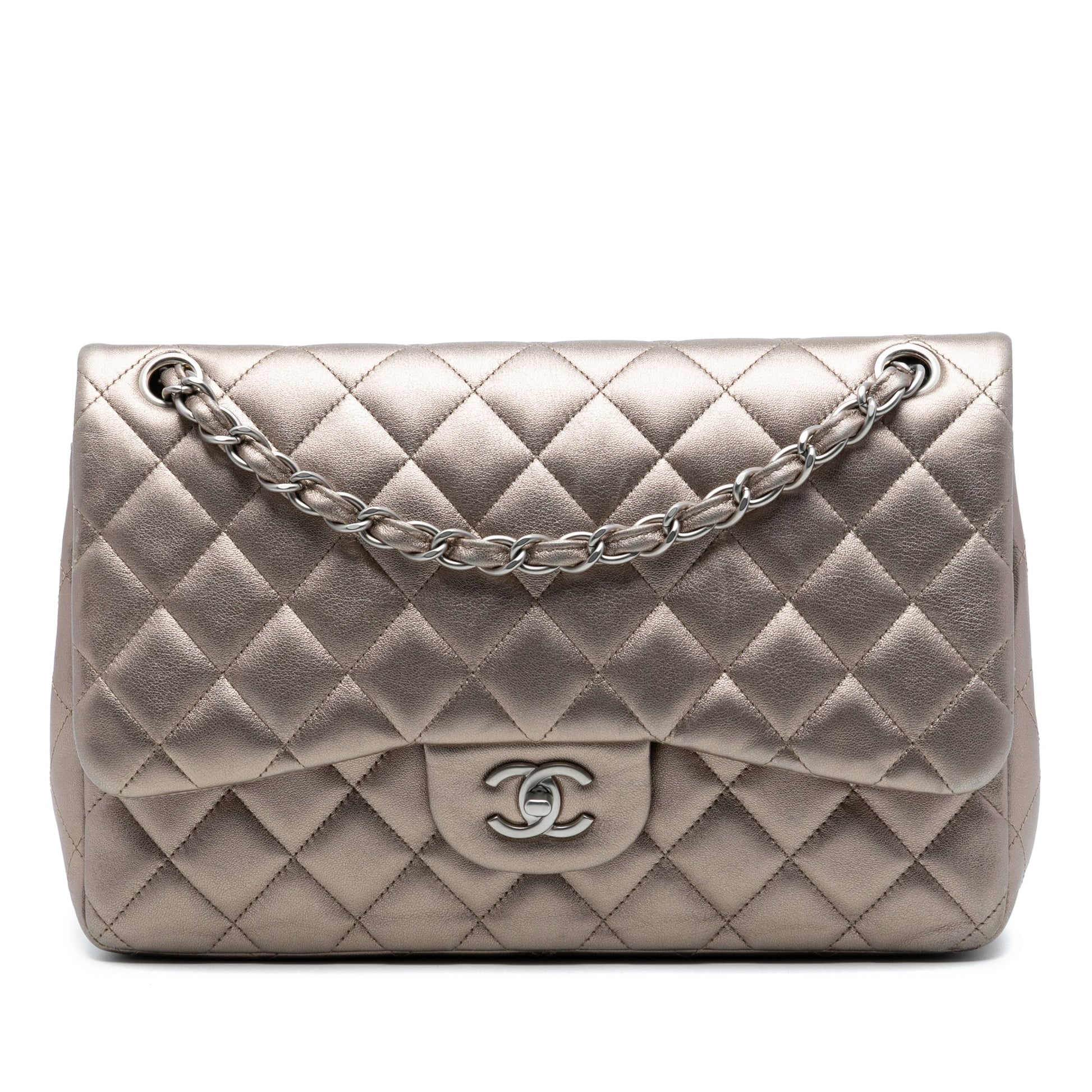 Chanel Jumbo Classic Metallic Lambskin Double Flap