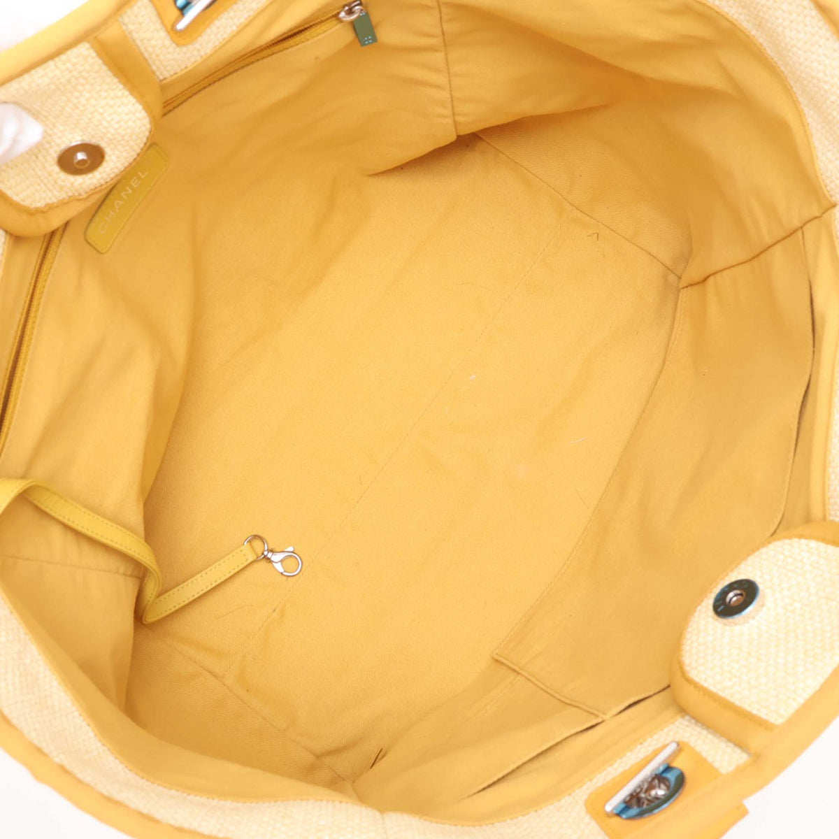 Chanel Large Straw Deauville Tote — Yellow