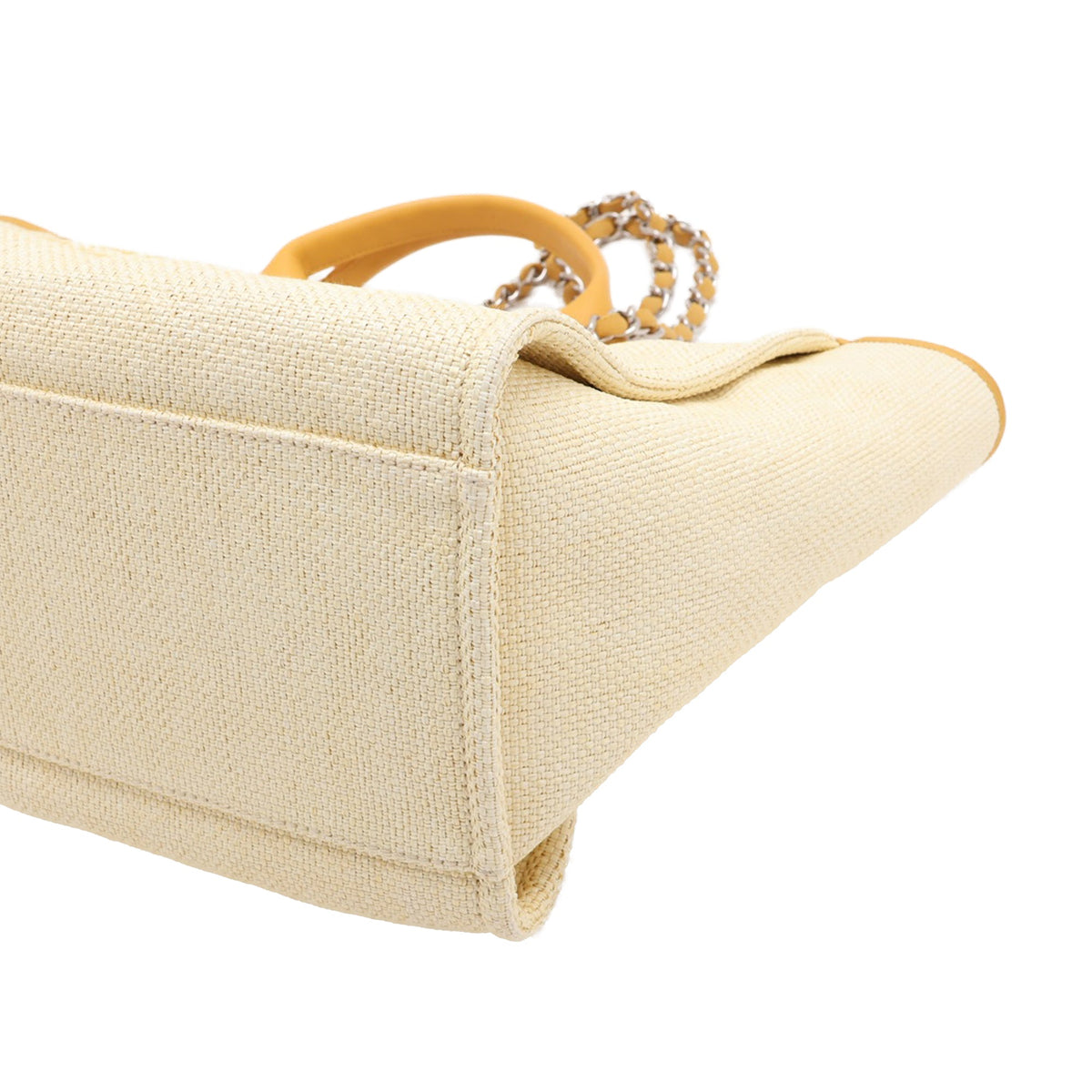 Chanel Large Straw Deauville Tote — Yellow