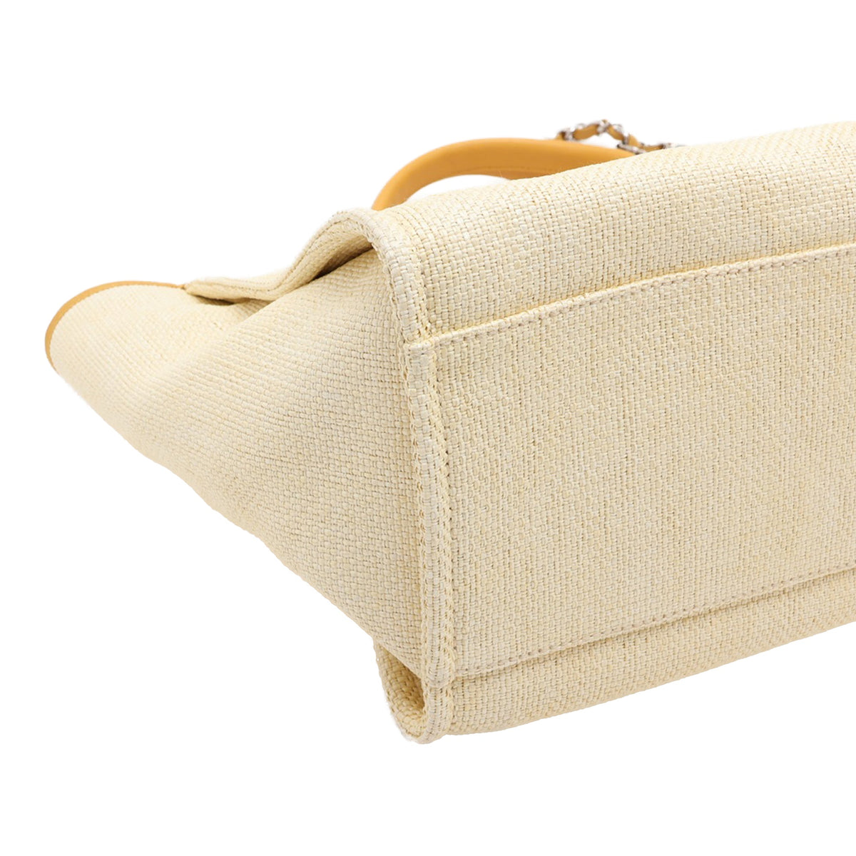 Chanel Large Straw Deauville Tote — Yellow