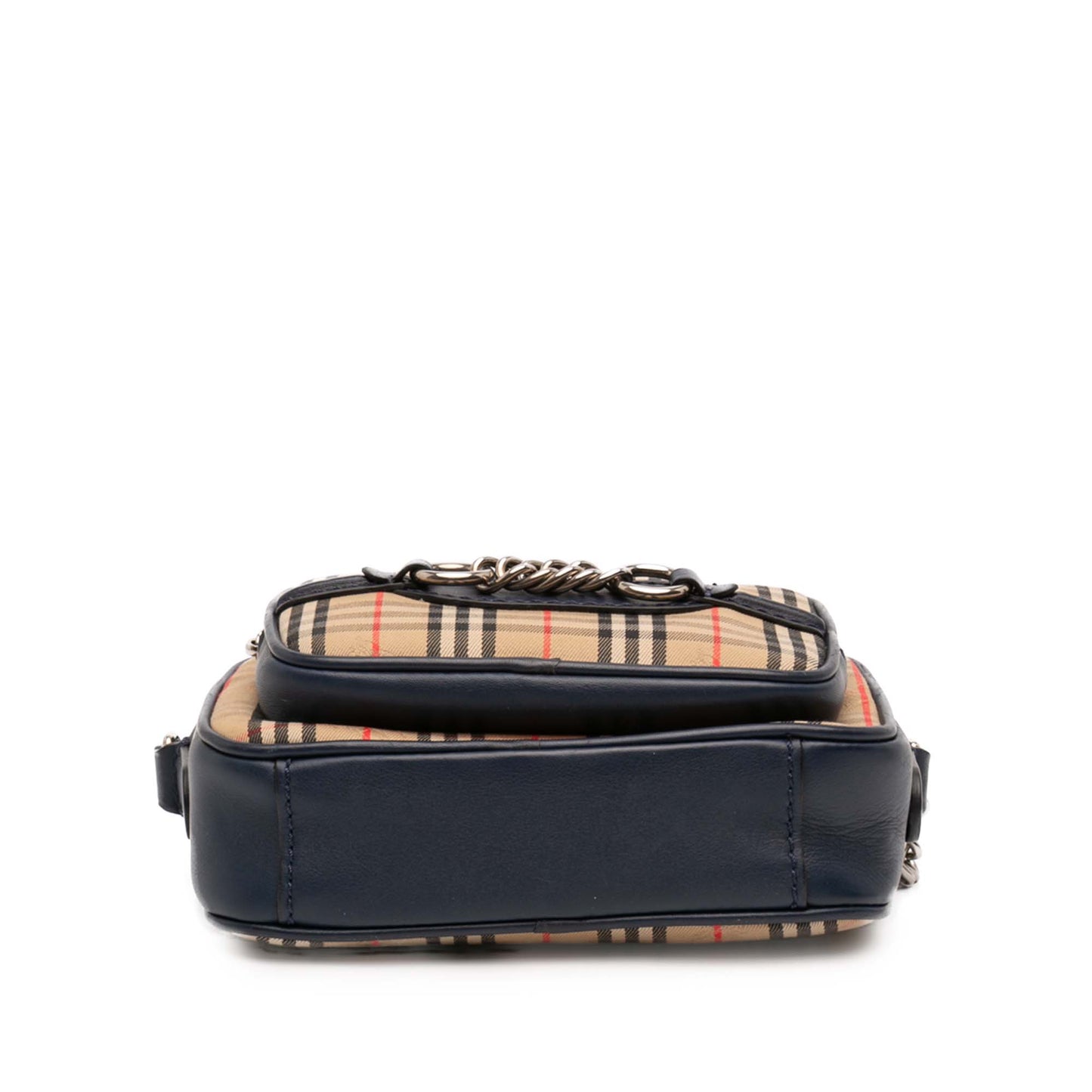 Burberry 1983 Knight Check Canvas and Calfskin Link Camera Bag