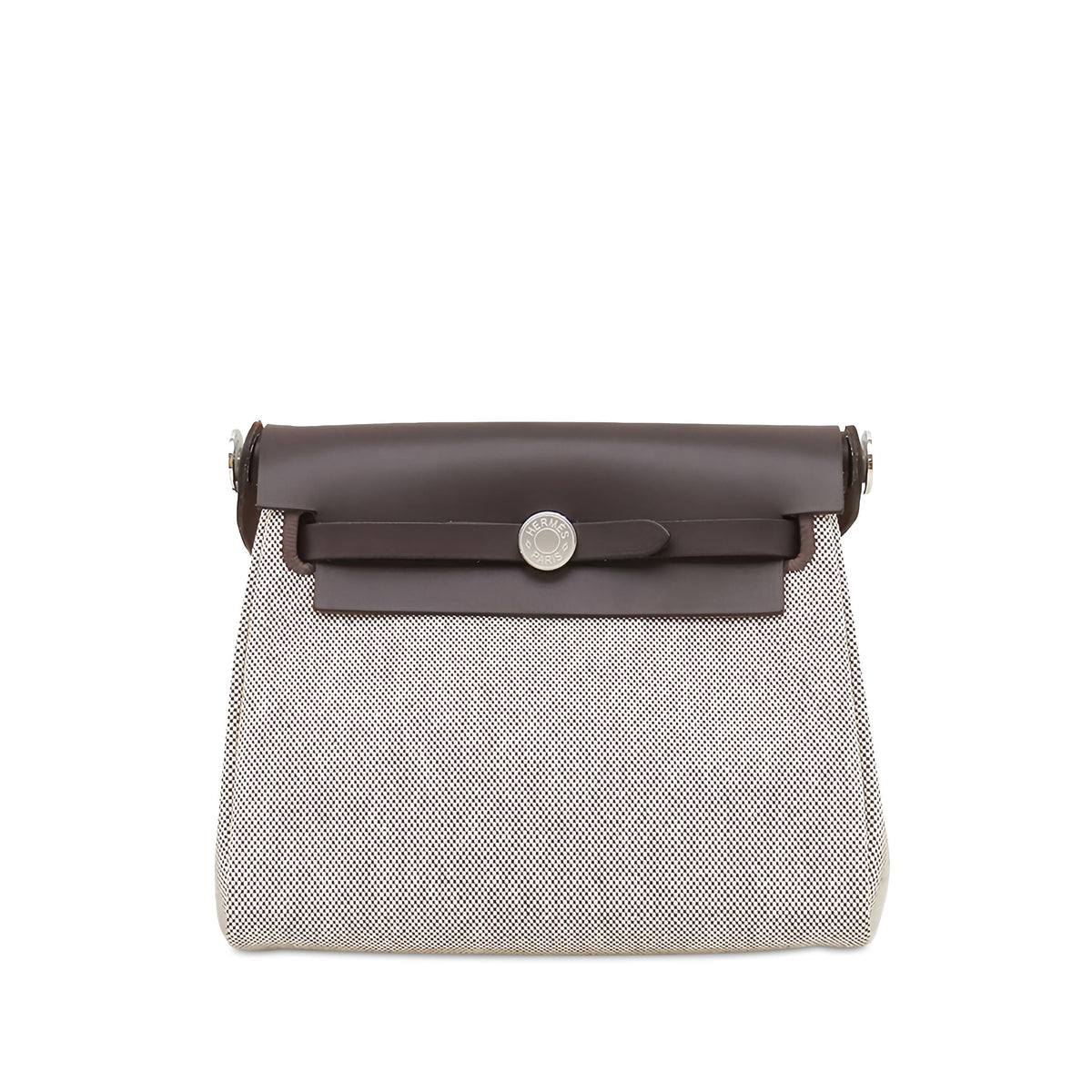 Hermès Military Toile and Vache Hunter Herbag Zip 20 — Brown