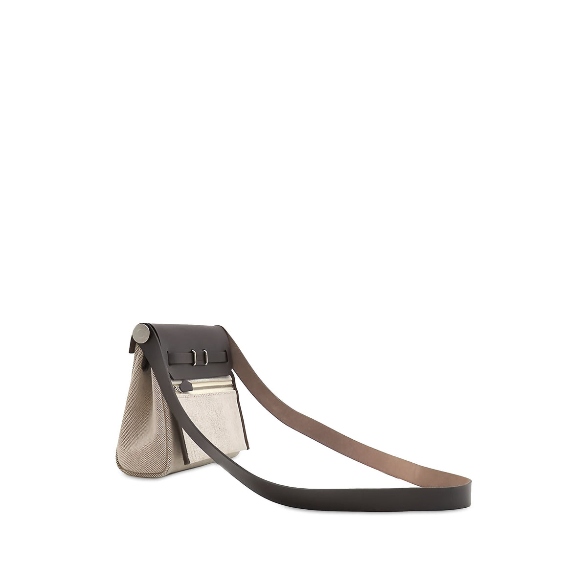 Hermès Military Toile and Vache Hunter Herbag Zip 20 — Brown